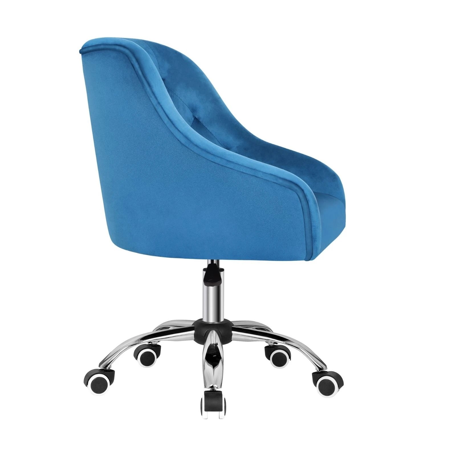 5 Alfordson Velvet Office Chair Fabric Swivel Armchair Computer Adult Kids - Blue, 5 of 10
