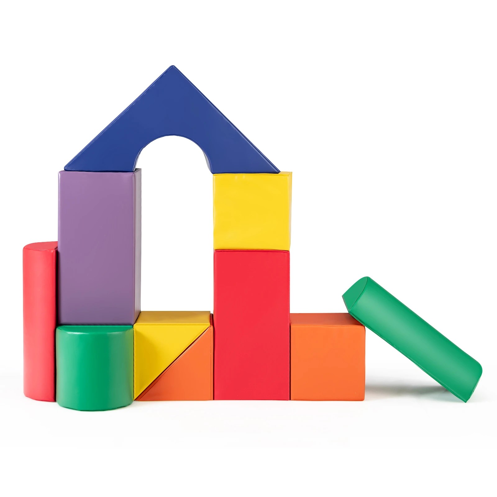 1 Costway Large Foam Blocks Soft Climber Indoor Castle Playset 11pcs, 1 of 2
