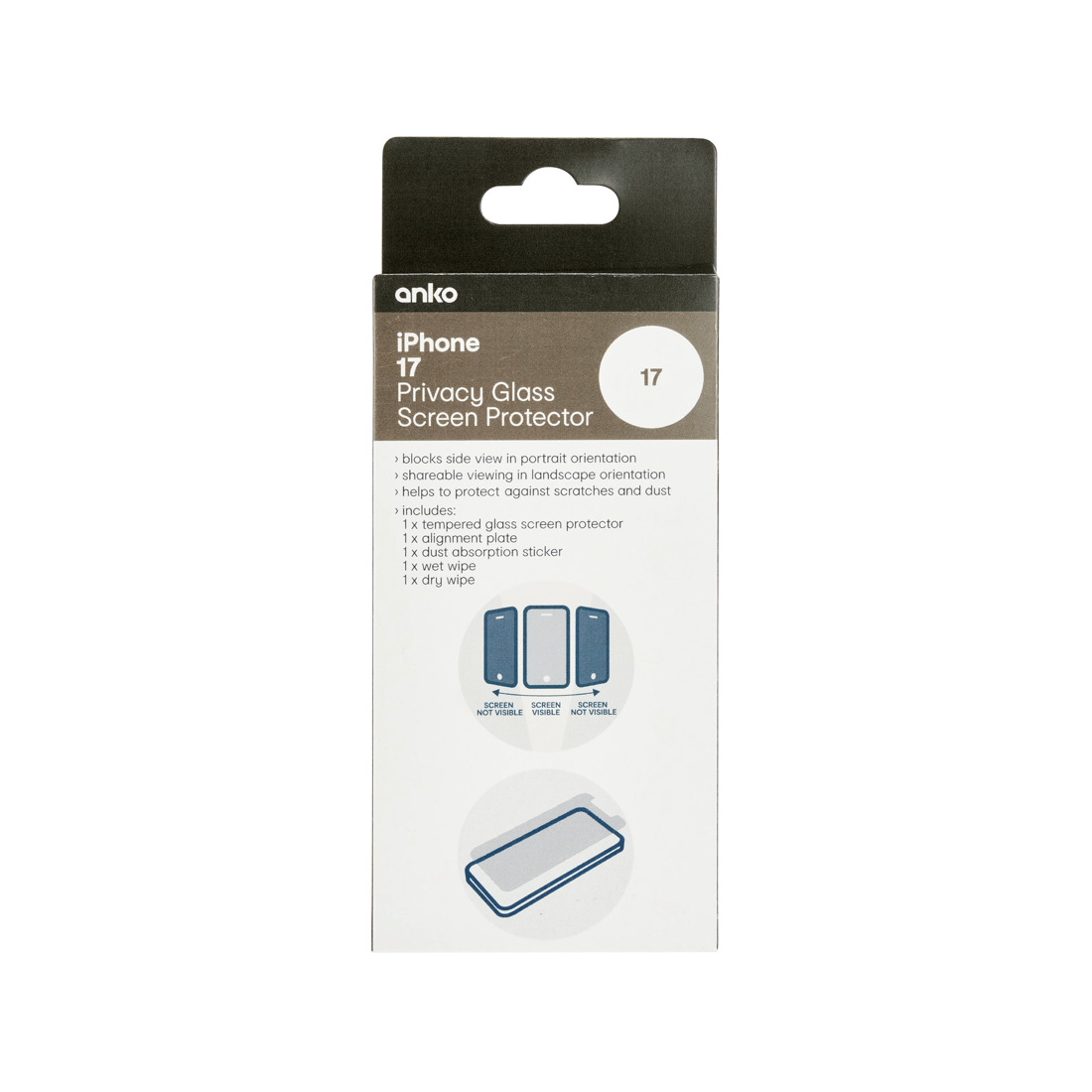 1 iPhone 17 Privacy Screen Protector, 1 of 3