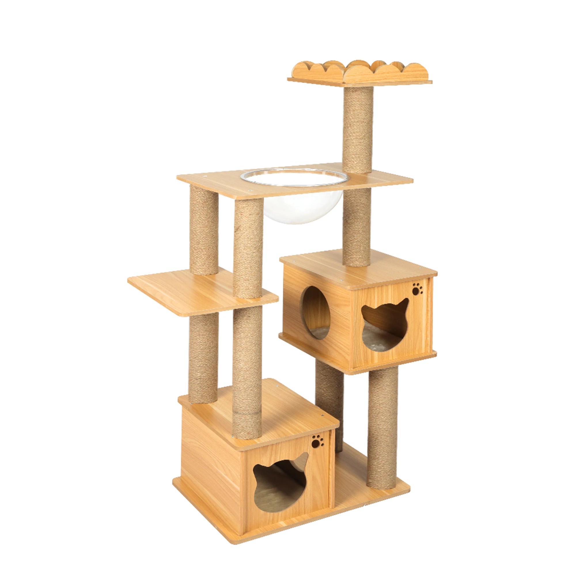 1 Pawz Wooden Cat Tree 138cm, 1 of 3