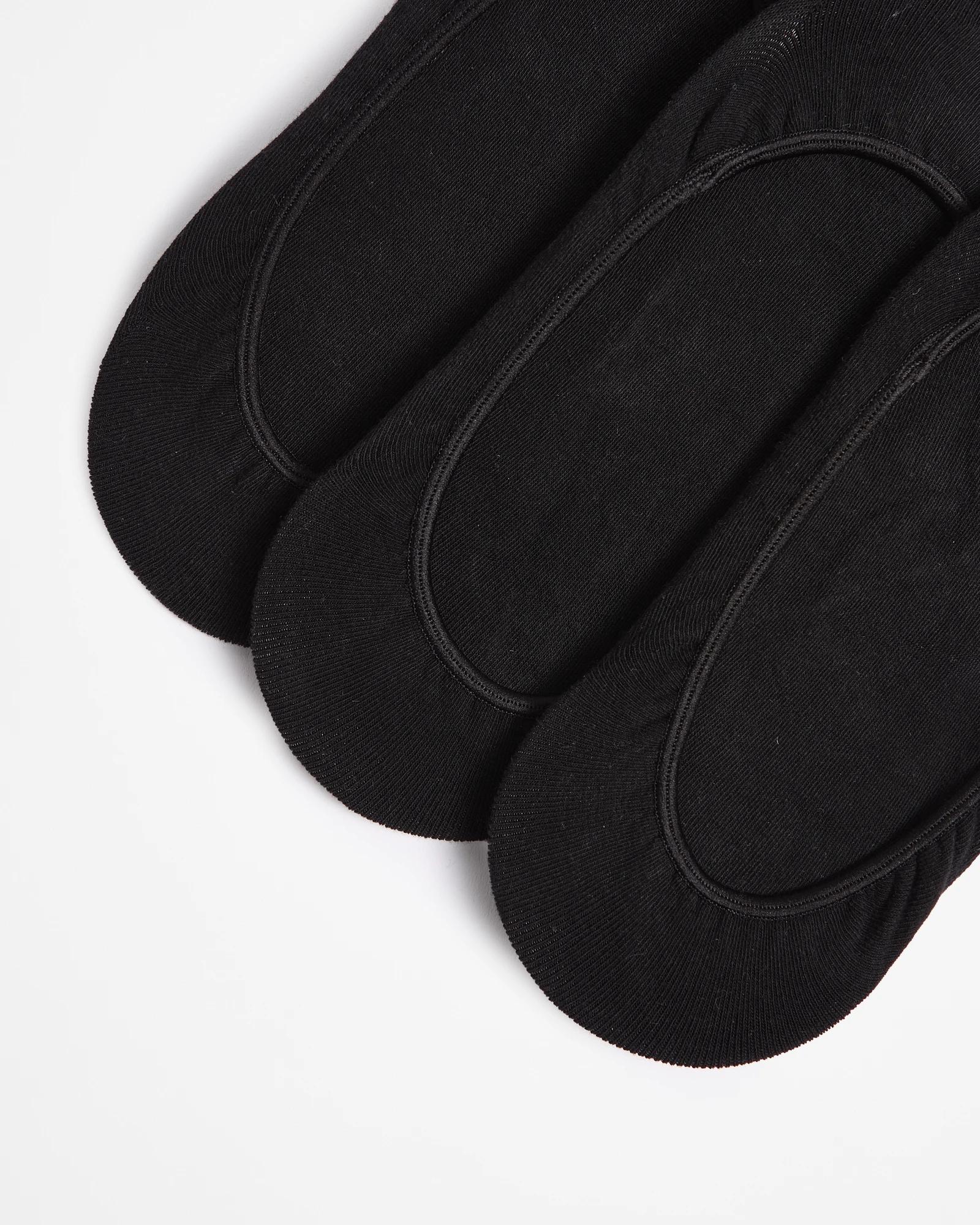 2 Target Australian Cotton Blend 3 Pack Invisible Footlet Socks BLACK, 2 of 3