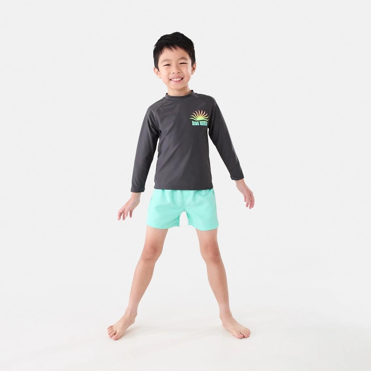 4 Plain Boardshorts FLURO EGGSHELL, 4 of 5