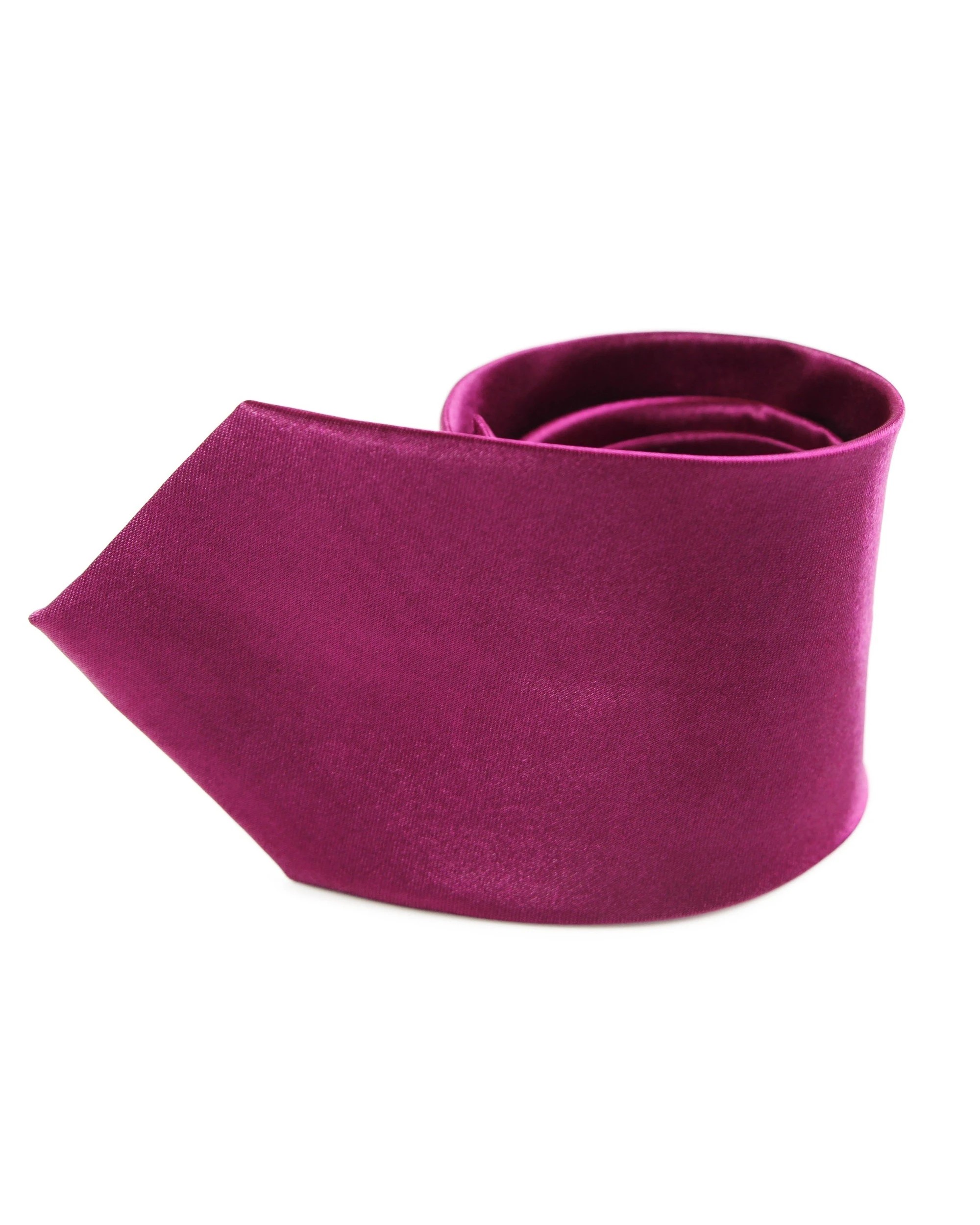 2 Zasel Mens Burgundy 8cm Plain Neck Tie, 2 of 2