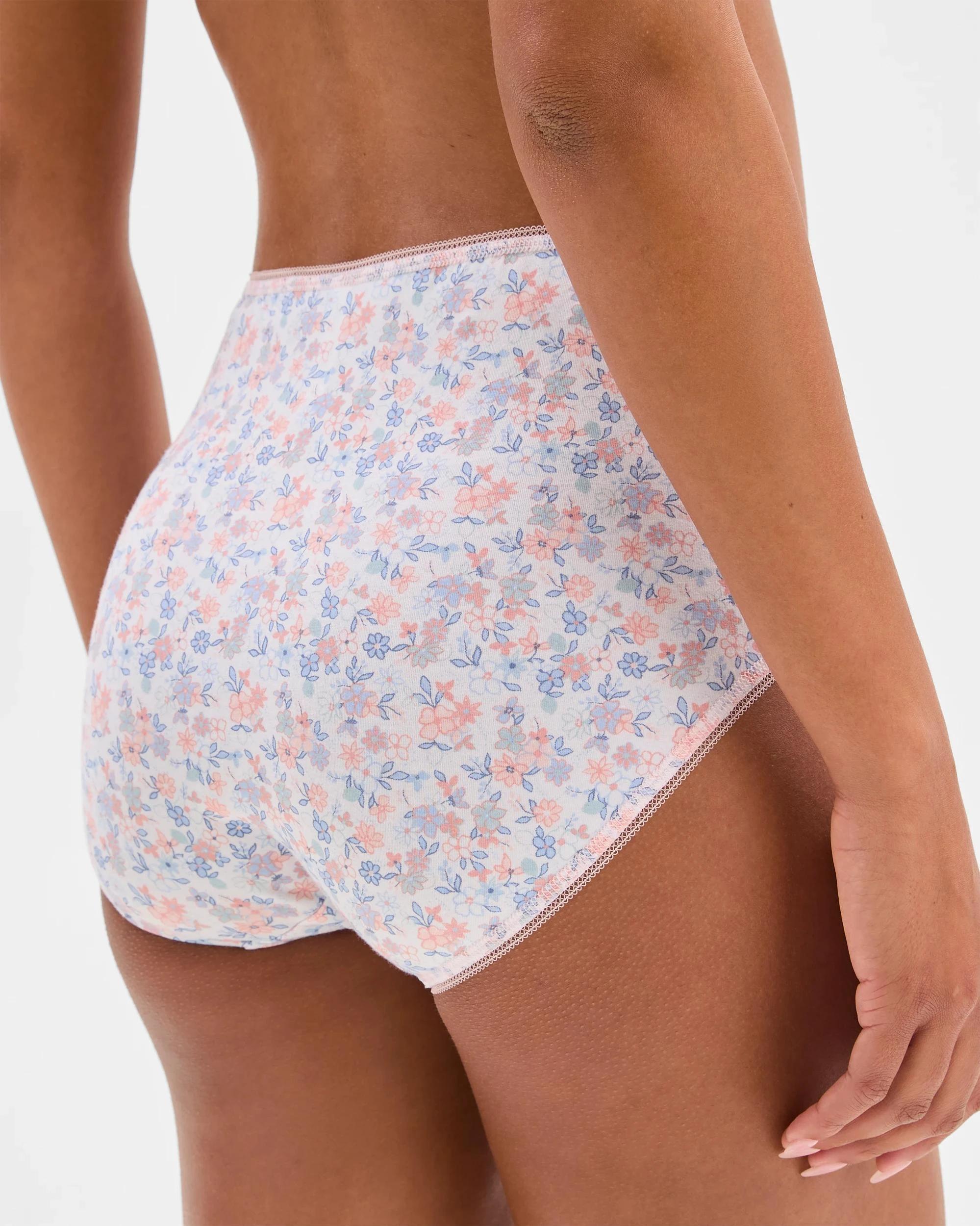 4 Target Woman Australian Cotton Womens Full Briefs 5 Pack FLORAL/BUTTERFLY/MULTI, 4 of 5