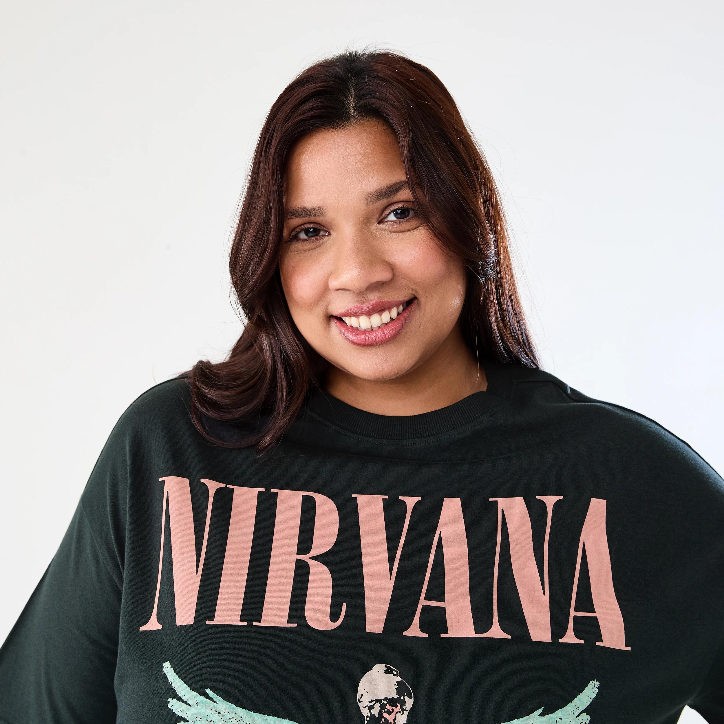 4 Curve Short Sleeve Nirvana License T-shirt Nirvana Bk, 4 of 6