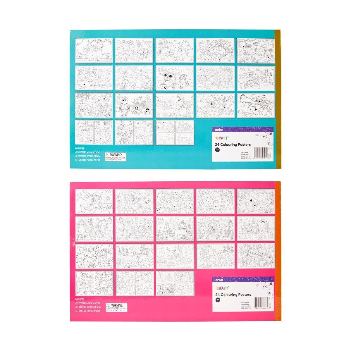 3 24 Colouring Posters - Assorted, 3 of 3