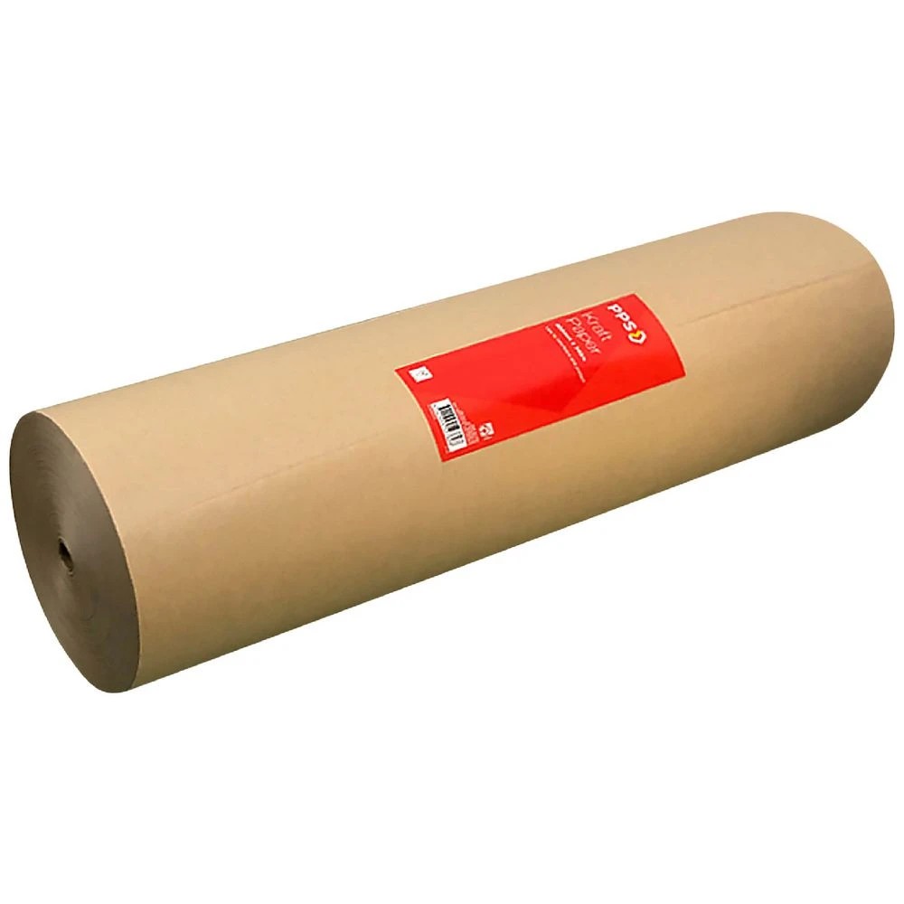 1 PPS Kraft Paper Roll 600mm x 340m Brown, 1 of 3