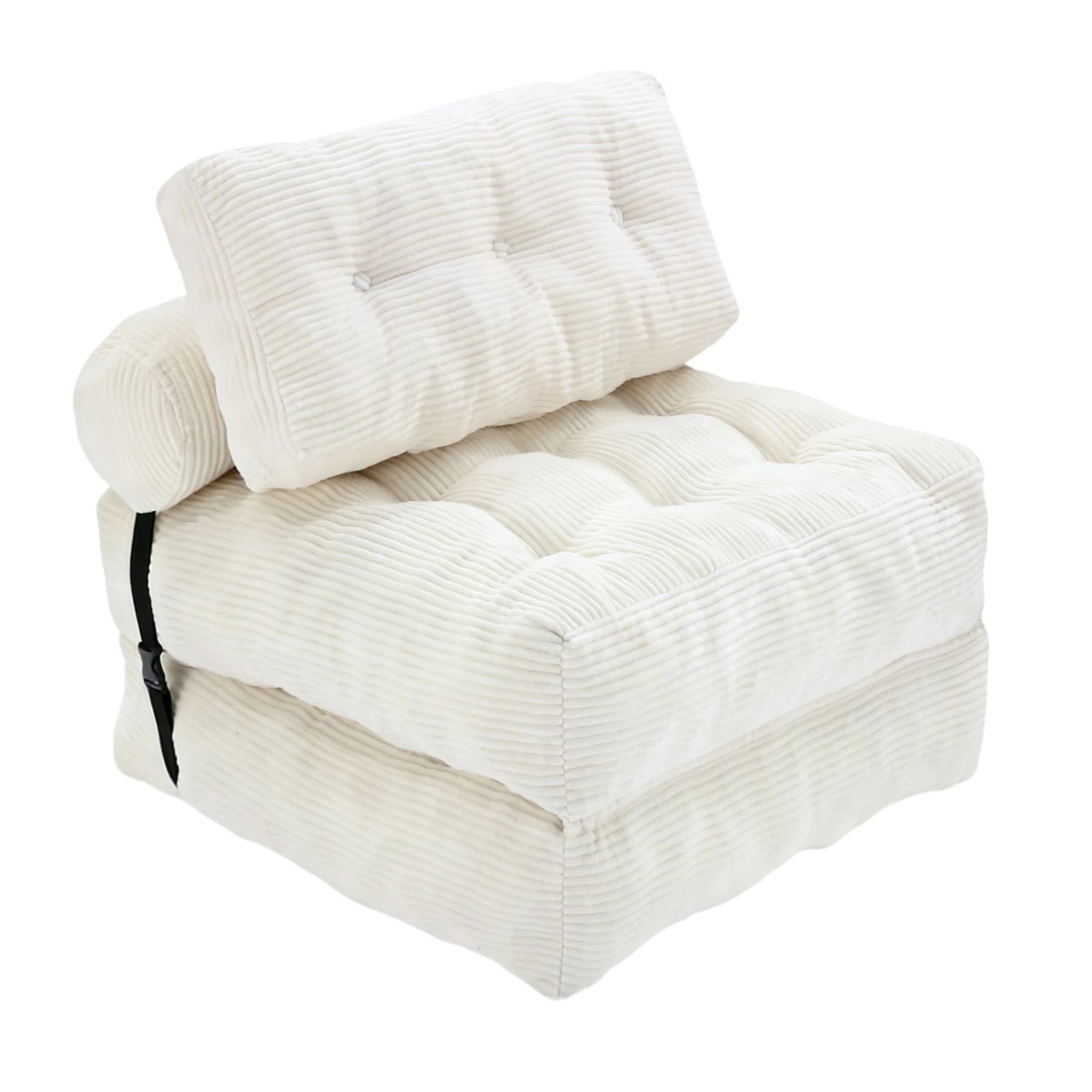 4 Luxsuite 3 in 1 Corduroy Foldable Sofa Bed Convertible Lounge Chair Portable, 4 of 7