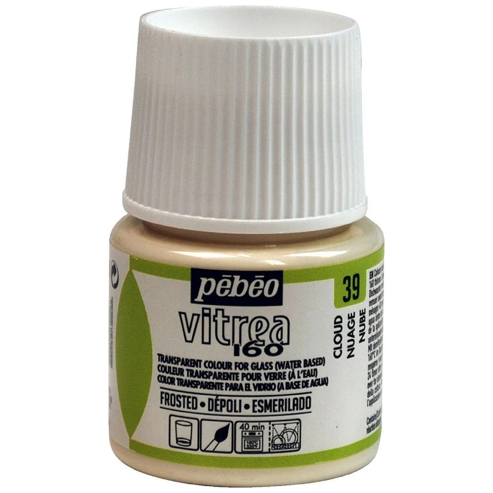 1 Pebeo Vitrea 160 Frosted Glass Paint 45mL Cloud, 1 of 1