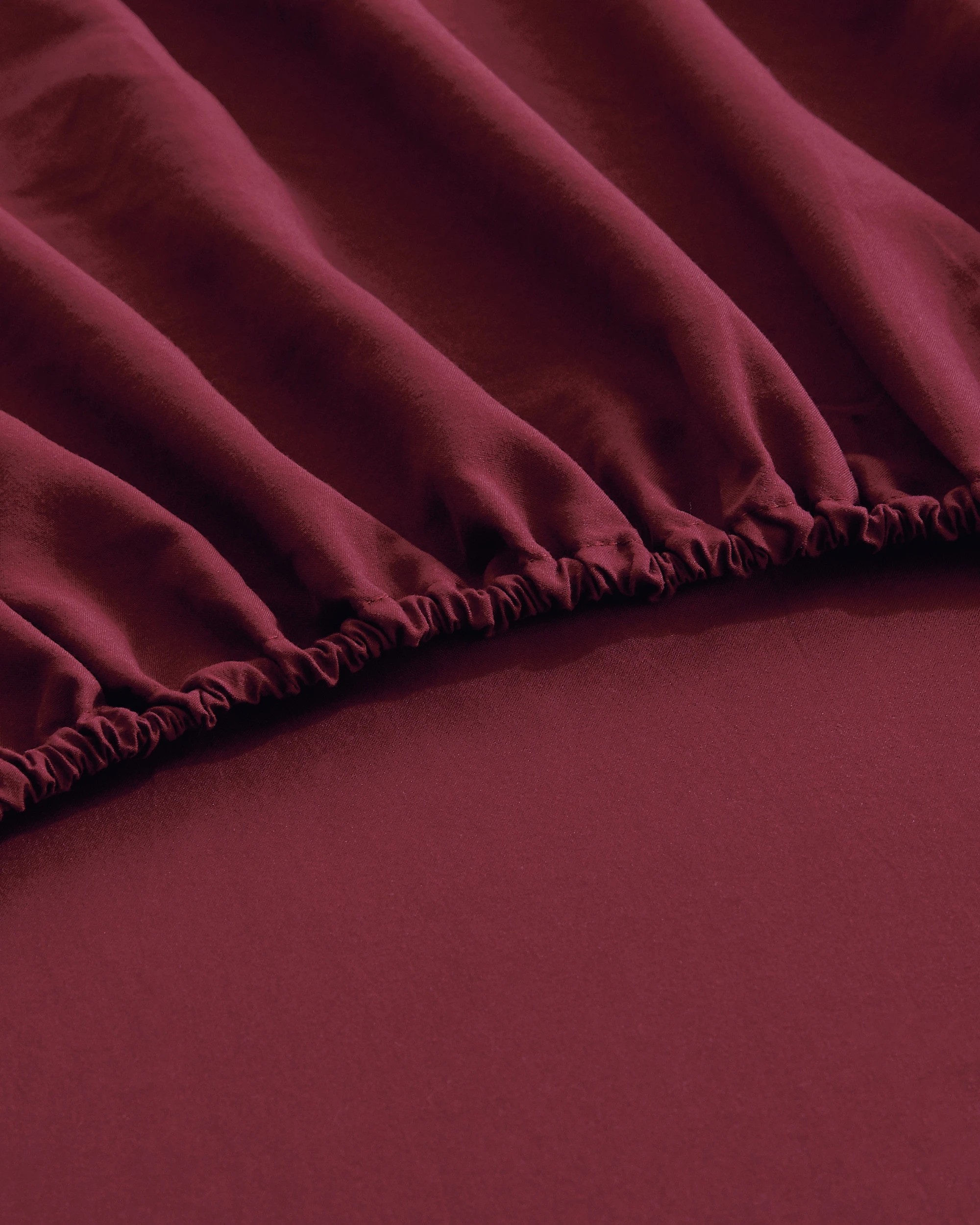 3 CleverPolly 100% Vintage Washed Microfibre Sheet Set - Single Bed - Burgundy, 3 of 5