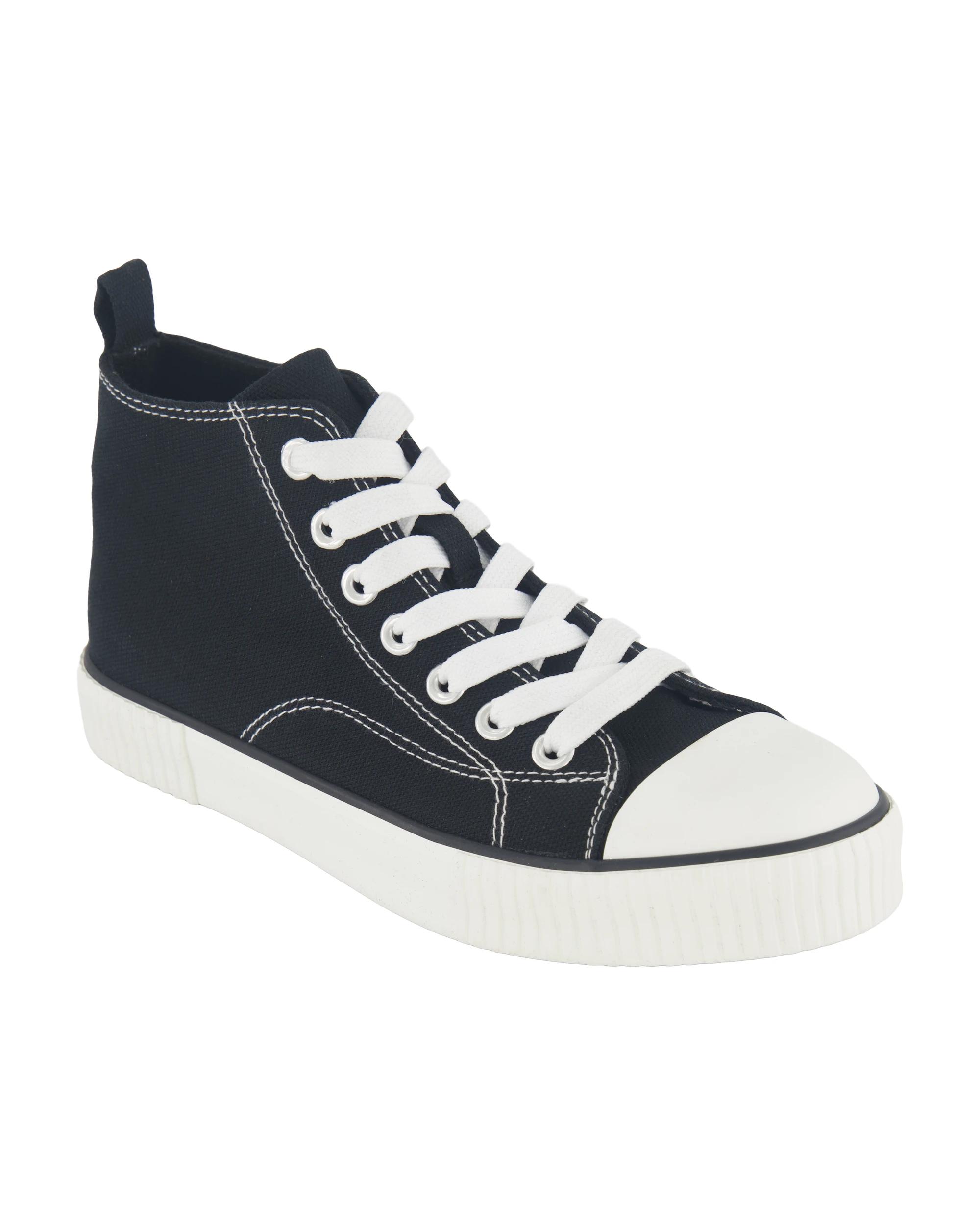 1 Senior Hi Top Canvas Shoes Black, 1 of 5