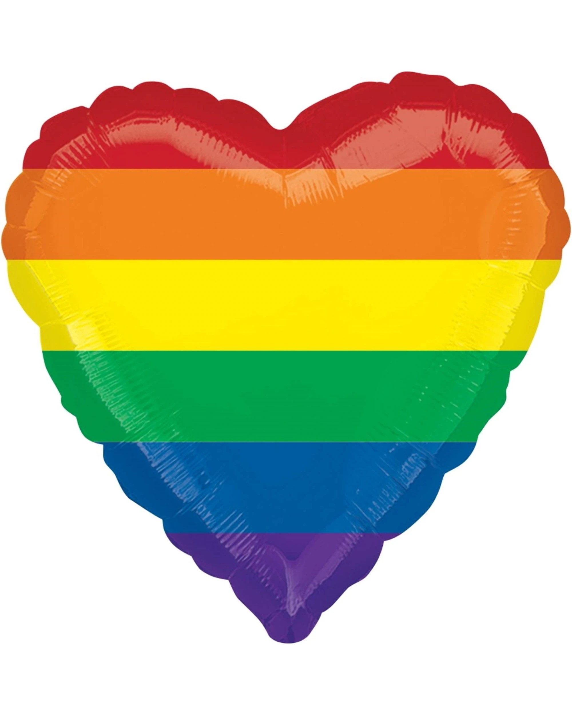 1 Anagram Rainbow Striped Heart Shaped Helium Foil Balloon - Multi, 1 of 1