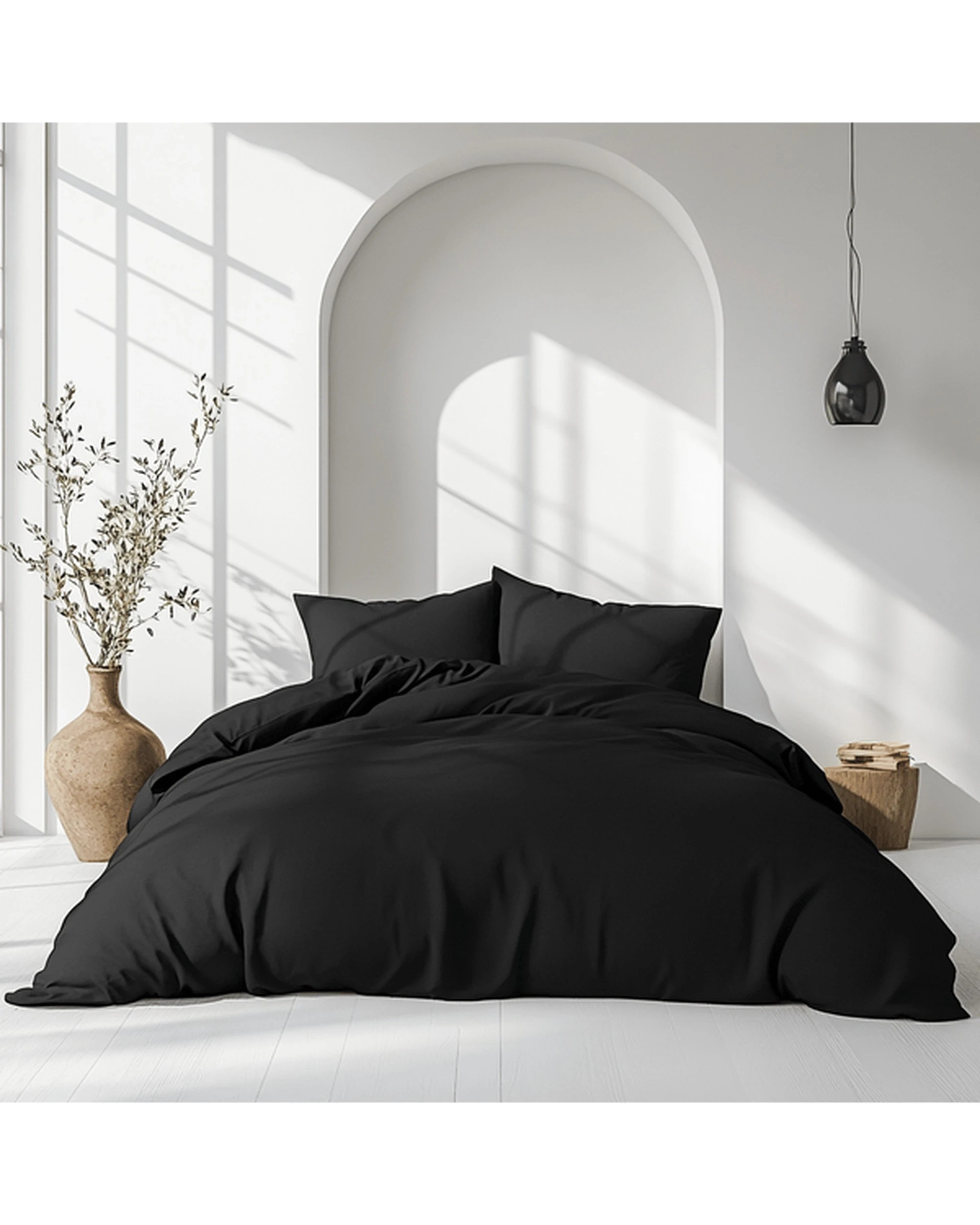 2 Amsons Quilt Cover Set - King Bed - Black, 2 of 6