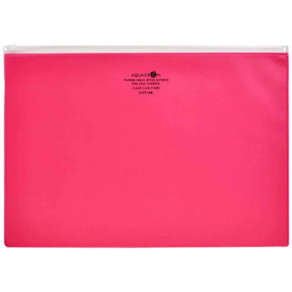 1 Aqua Drops Zip Open Document Wallet A4 Red, 1 of 1