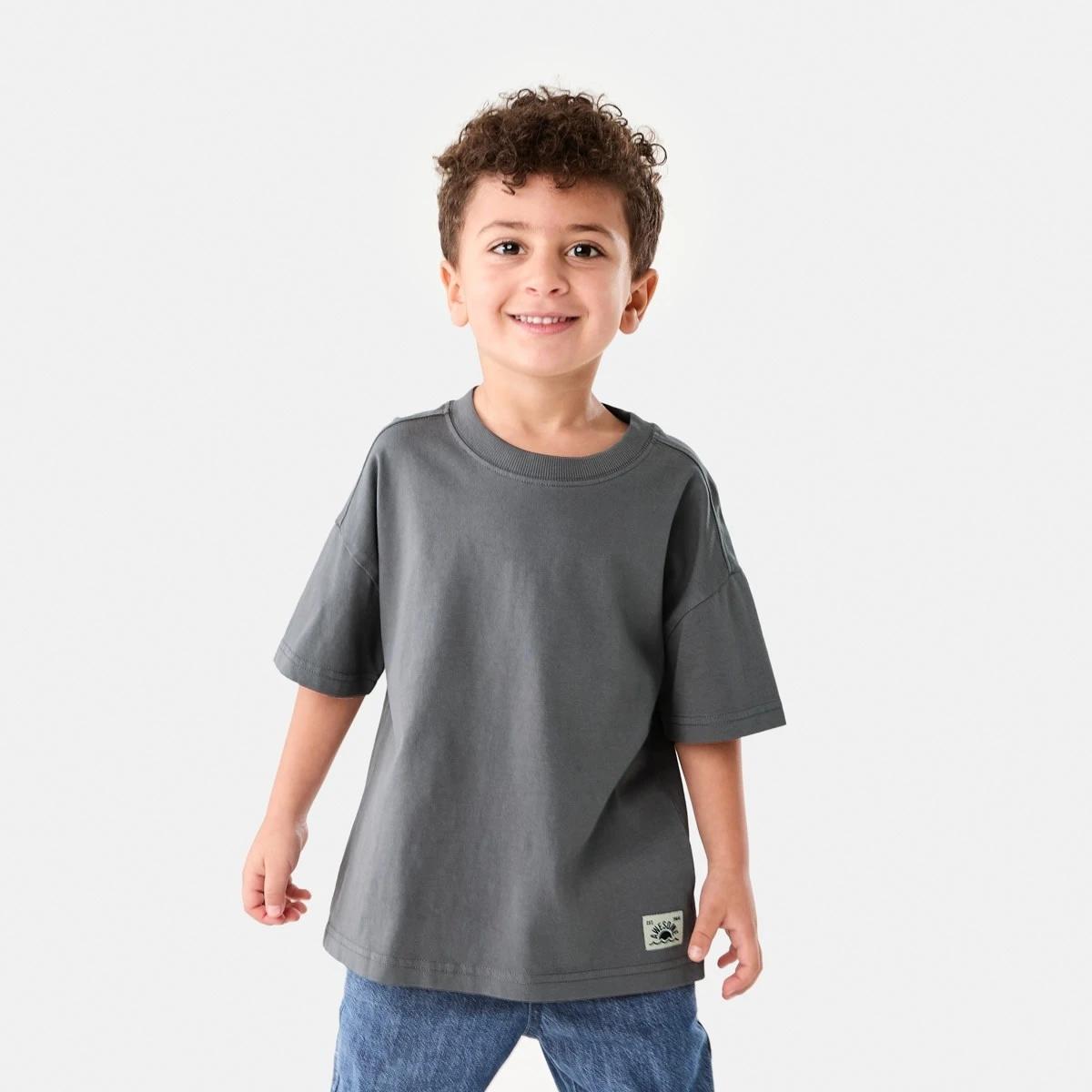 1 Oversized Washed T-shirt WASHED GRAY, 1 of 7