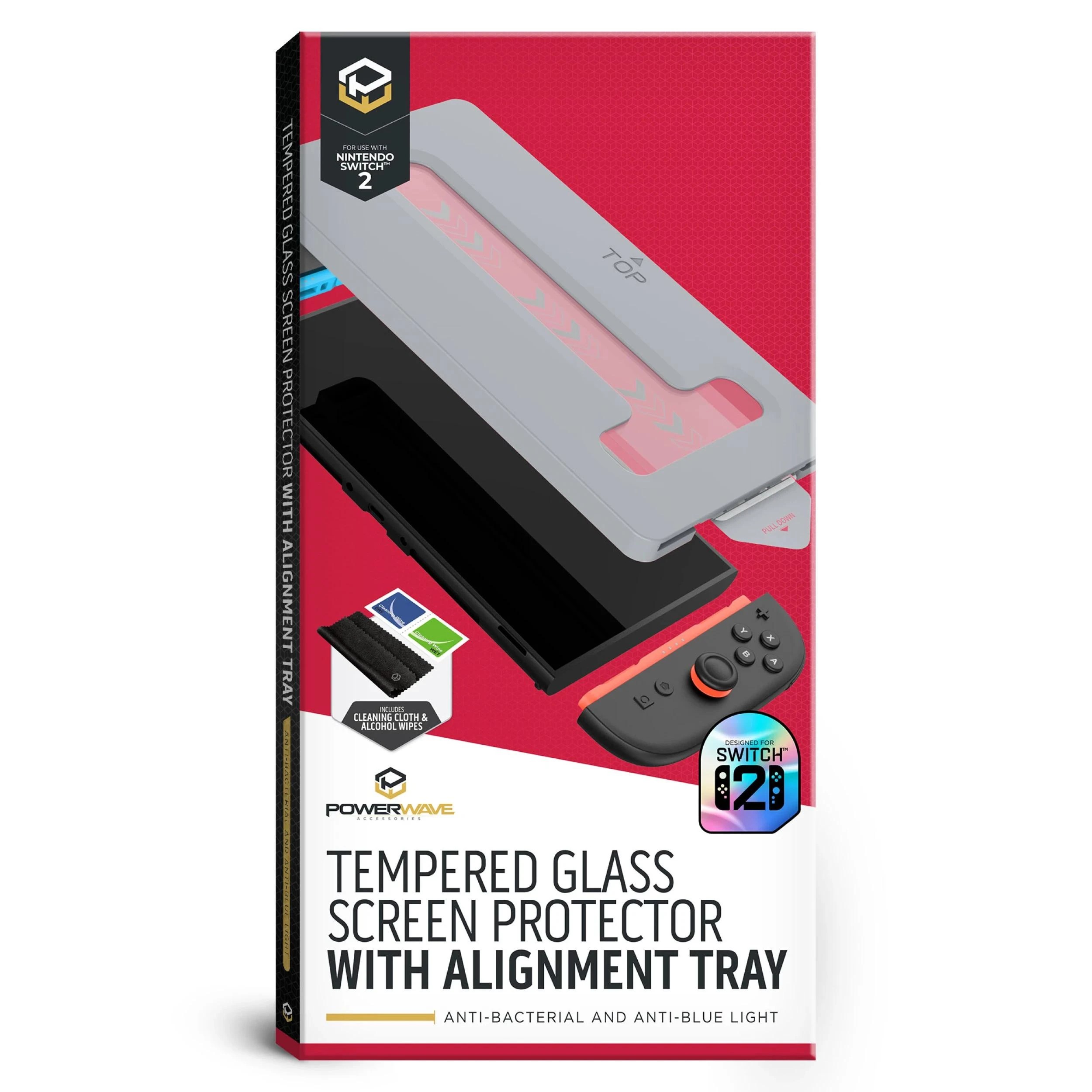 1 Powerwave Screen Protector with Tray - Nintendo Switch 2 - Black, 1 of 8