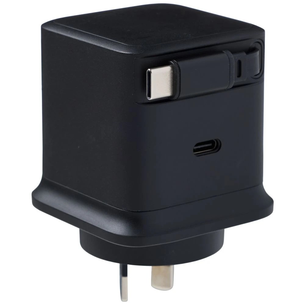 2 Otto OnTheGo 65W GaN Wall Charger w/ Rectractable Cable Black, 2 of 4