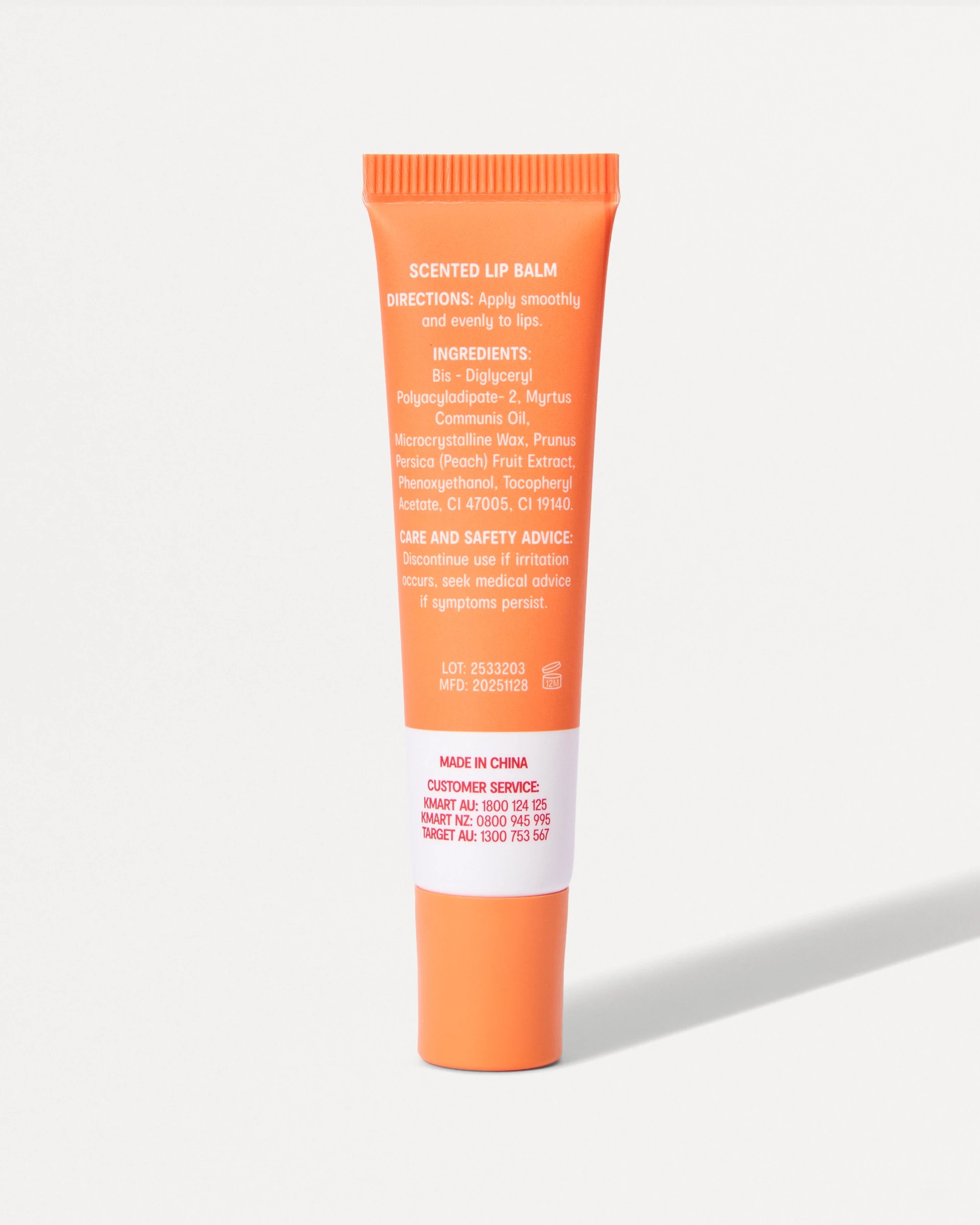 3 OXX Skincare Lip Care Lip Balm 15ml - Peach Scented, 3 of 6