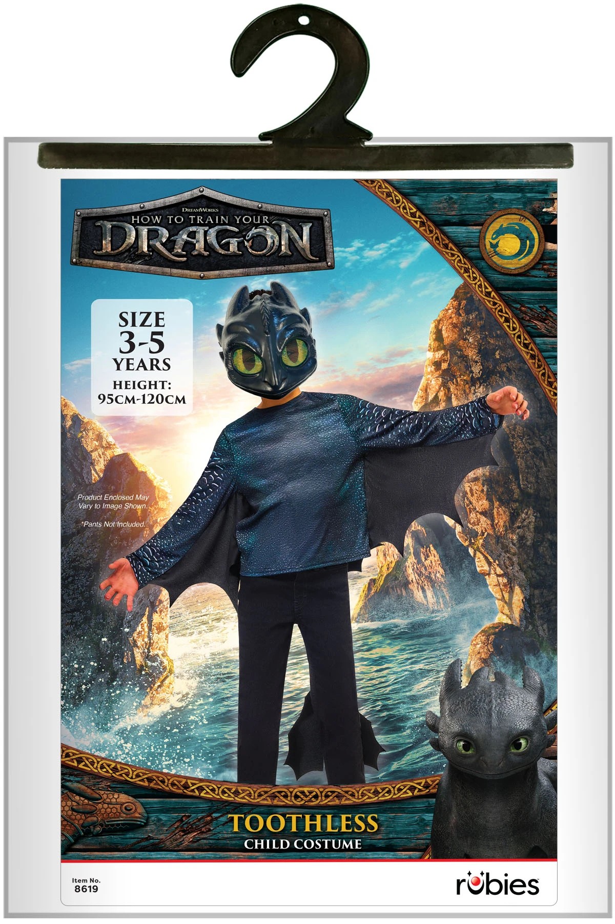 4 DreamWorks How to Train Your Dragon Toothless Child Costume - Ages 3-5, 4 of 4