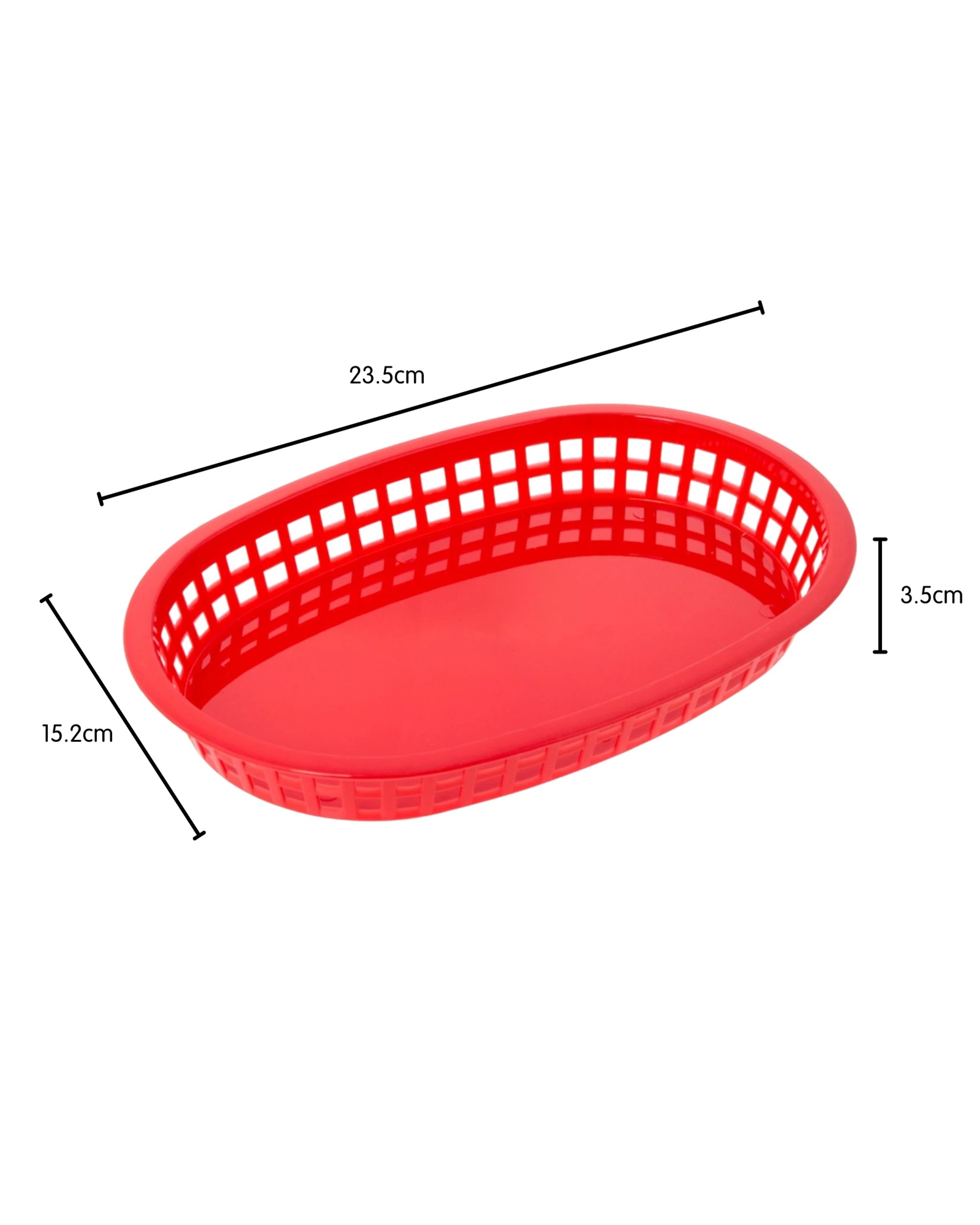 2 Durmaz Oval Plastic Snack Baskets Pack of 3, 2 of 3