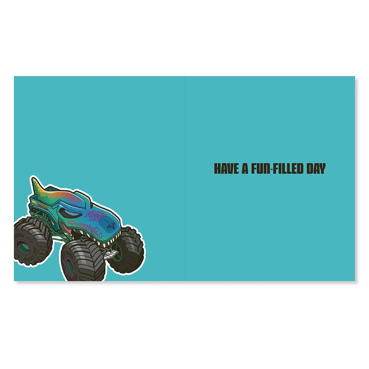 2 Connections from Hallmark 5th Birthday Card - Hot Wheels Monster Trucks, 2 of 3