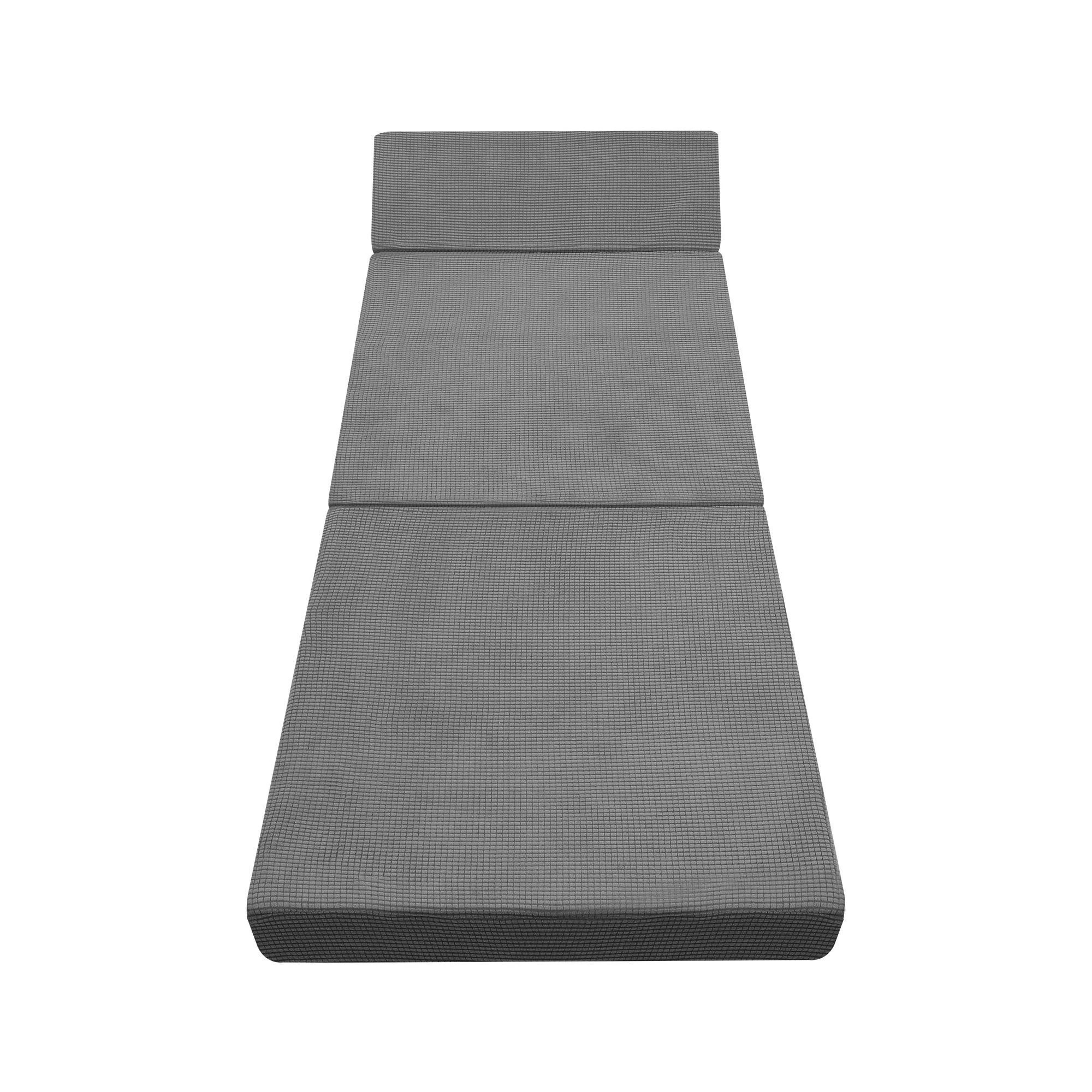 2 Bedra Bedding Foldable Mattress Folding Sofa Bed Trifold Sleeping Camping Cushion Single - Grey, 2 of 7