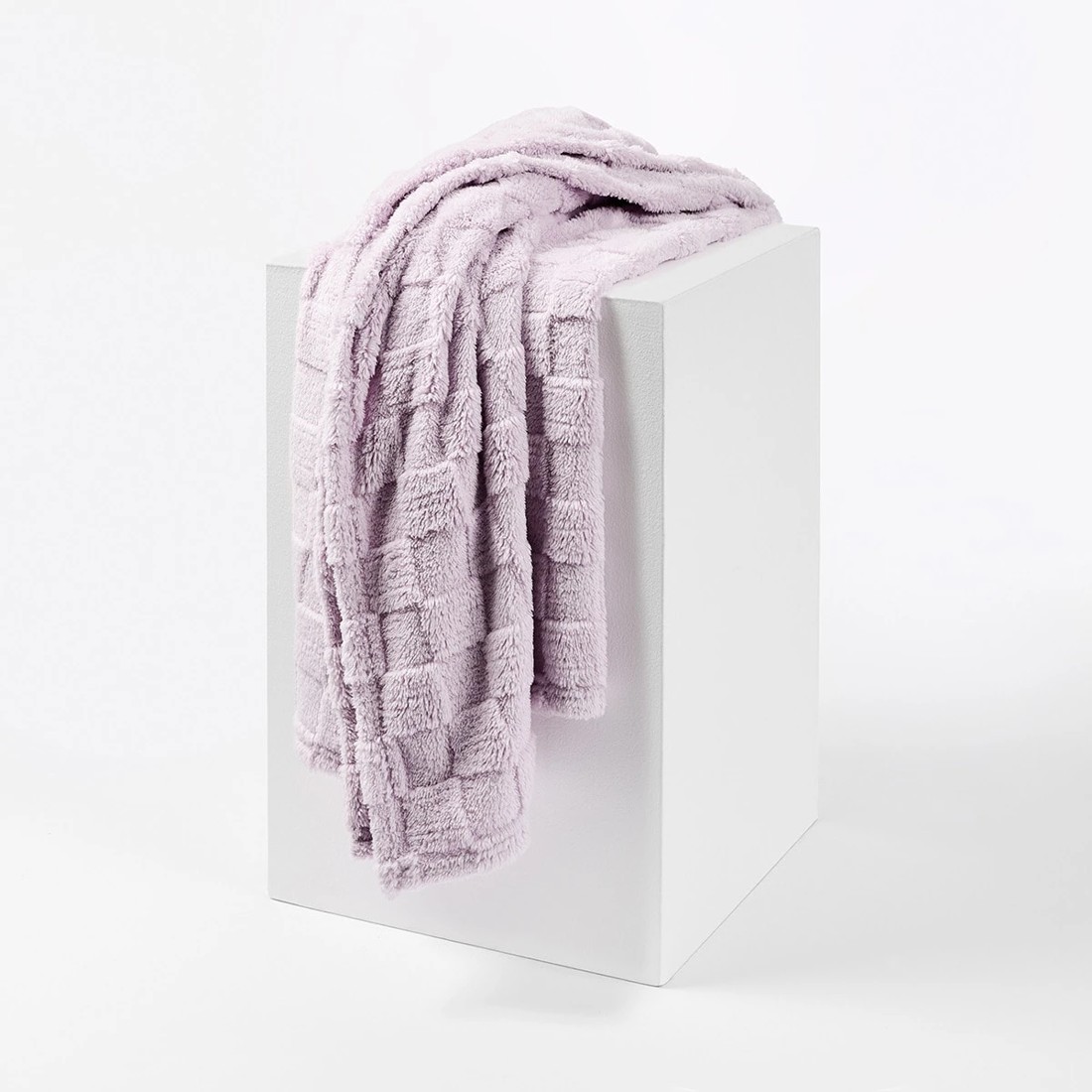 1 Soft Check Throw - Lilac, 1 of 6