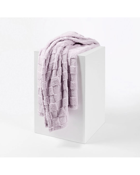 Soft Check Throw - Lilac