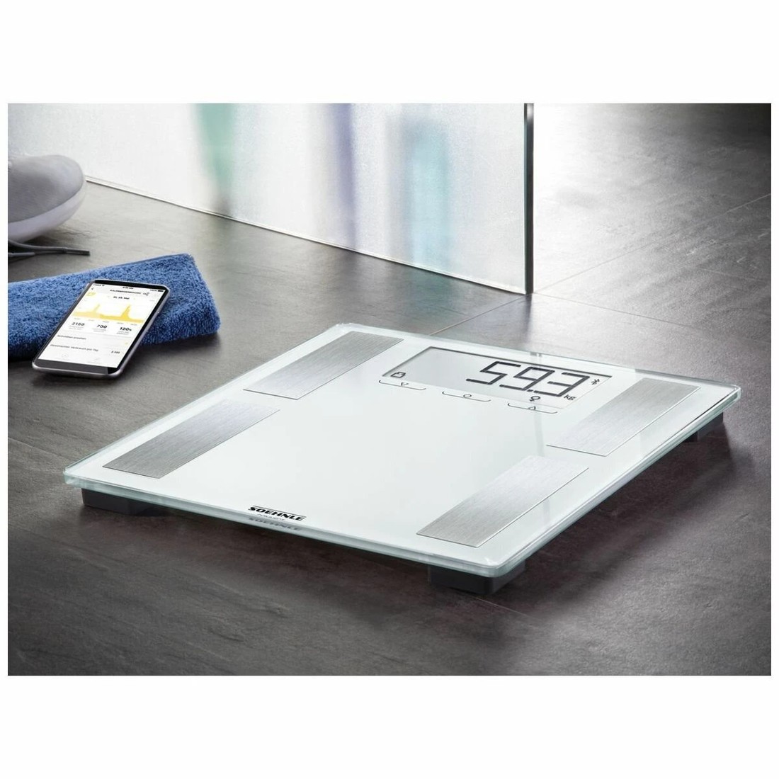 3 Soehnle Shape Sense Connect 100 Digital Bathroom Scales, 3 of 4
