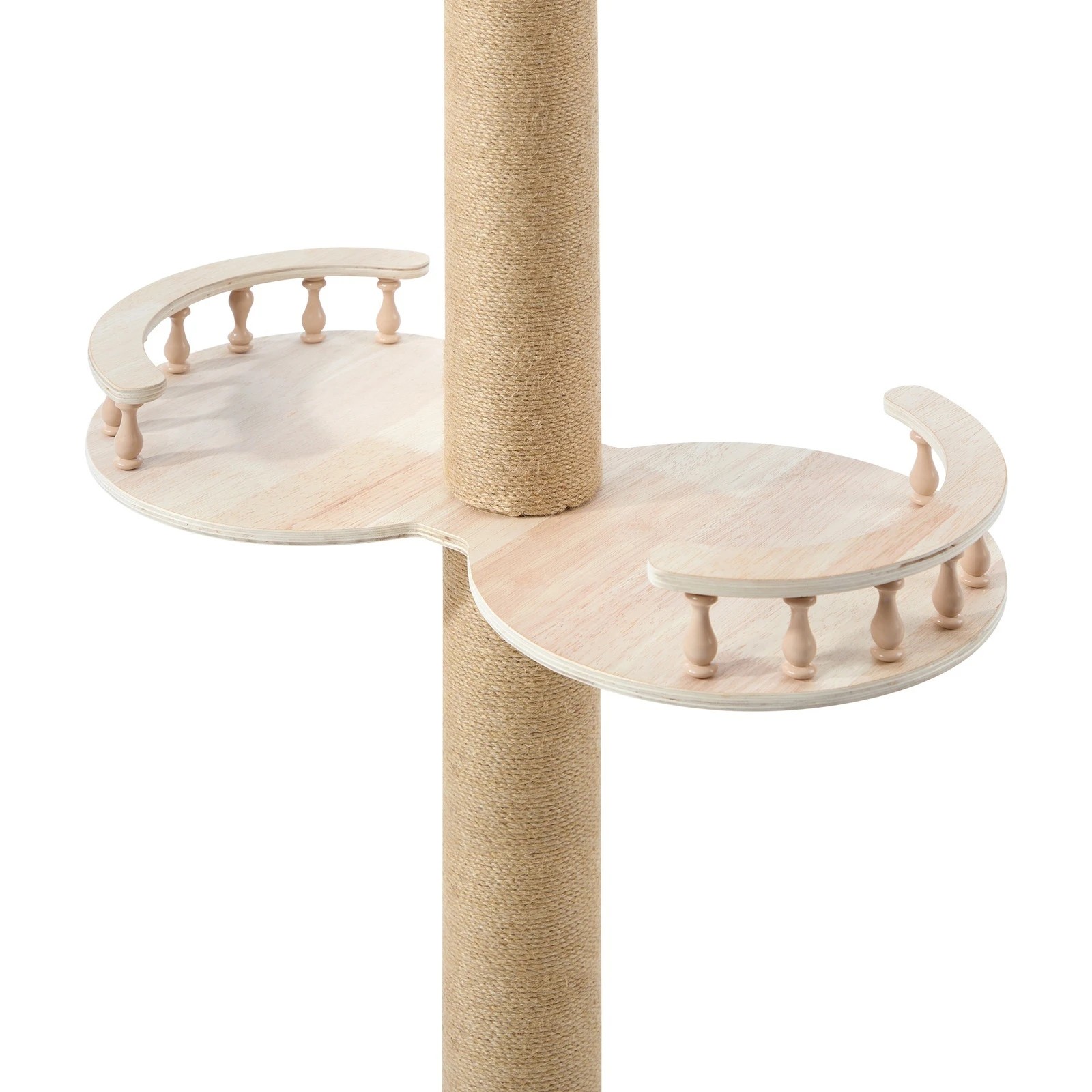 7 Alopet Cat Tree Wood Tower Scratching 300cm Post Scratcher Floor to Ceiling
 - natural, 7 of 9