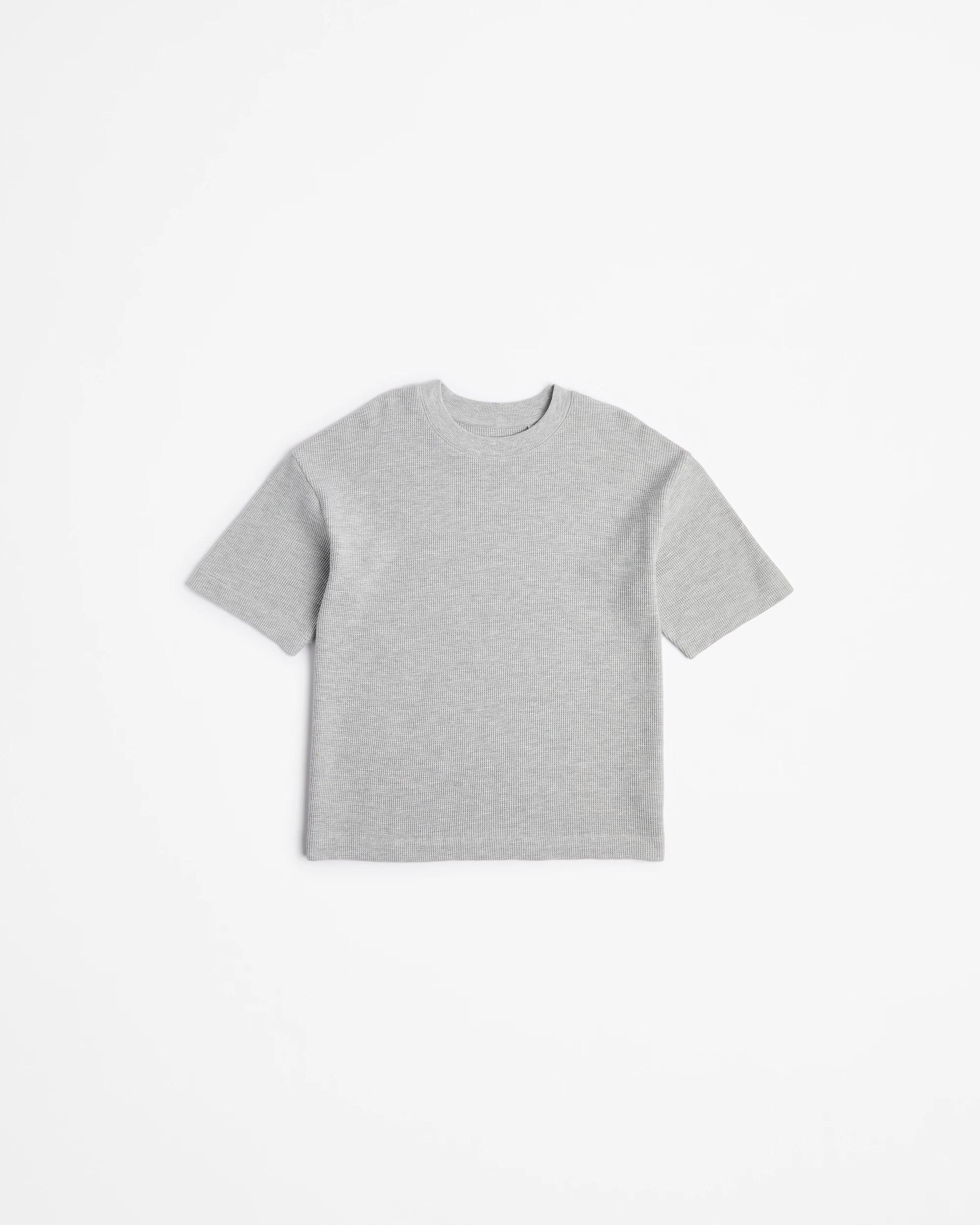 4 Target Australian Cotton Waffle Oversize T-shirt GREY MARLE, 4 of 5