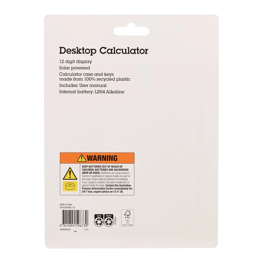 3 J.Burrows Desktop 12 Digit Calculator Silver, 3 of 4