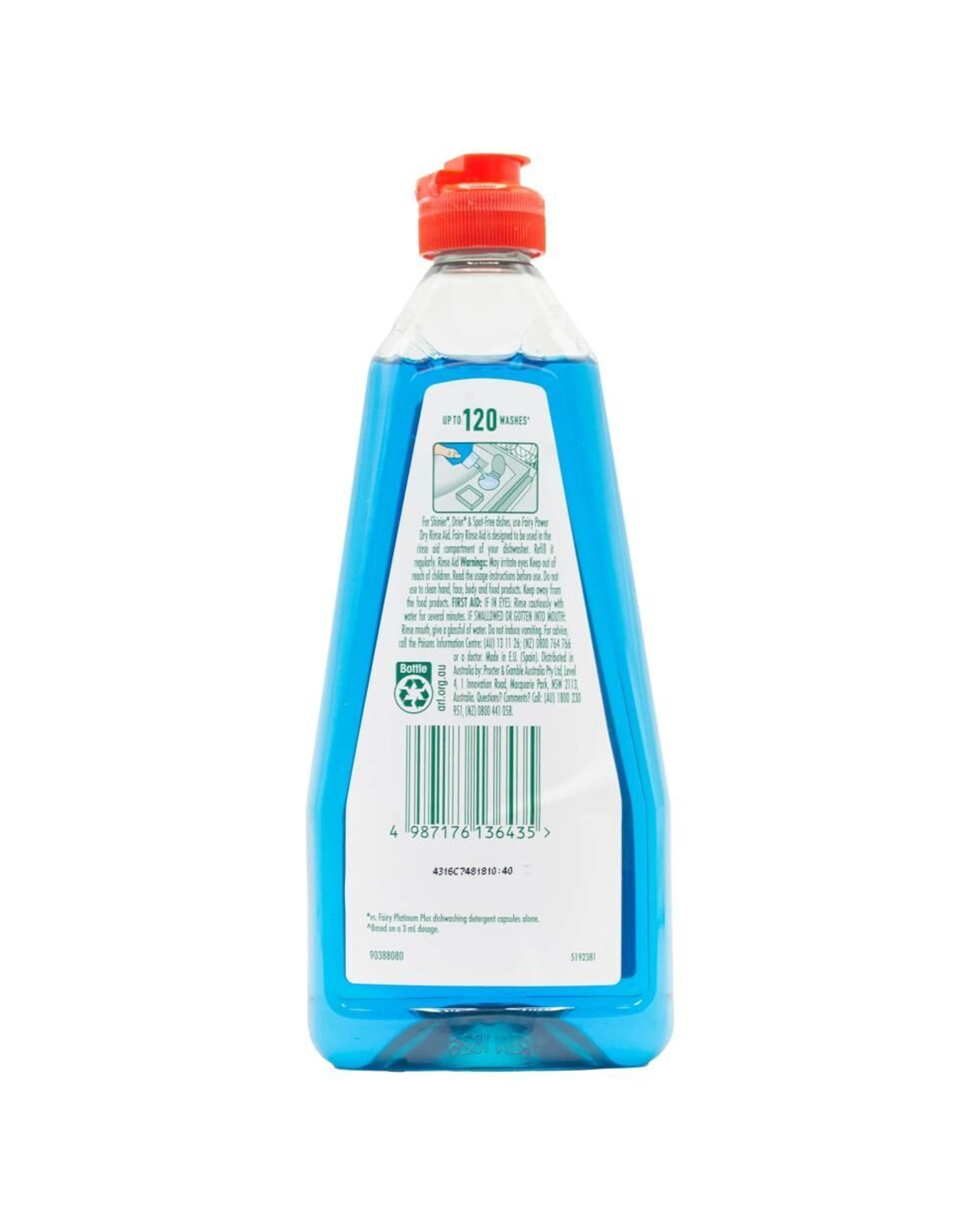 2 Fairy 5pc 360ml Rinse Aid 3in1 Power Dry Dish Cleaner Lemon - Clear, 2 of 3