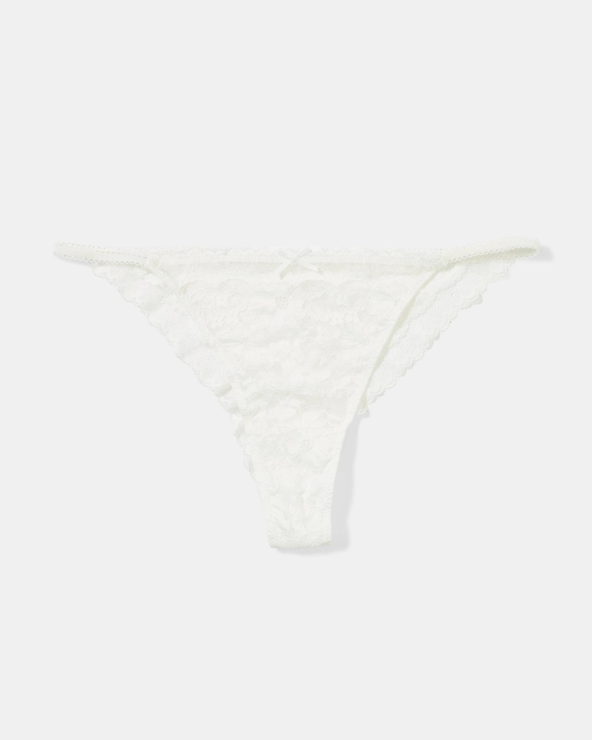 5 Co-ordinated Lace Cheeky Briefs Cld White, 5 of 5
