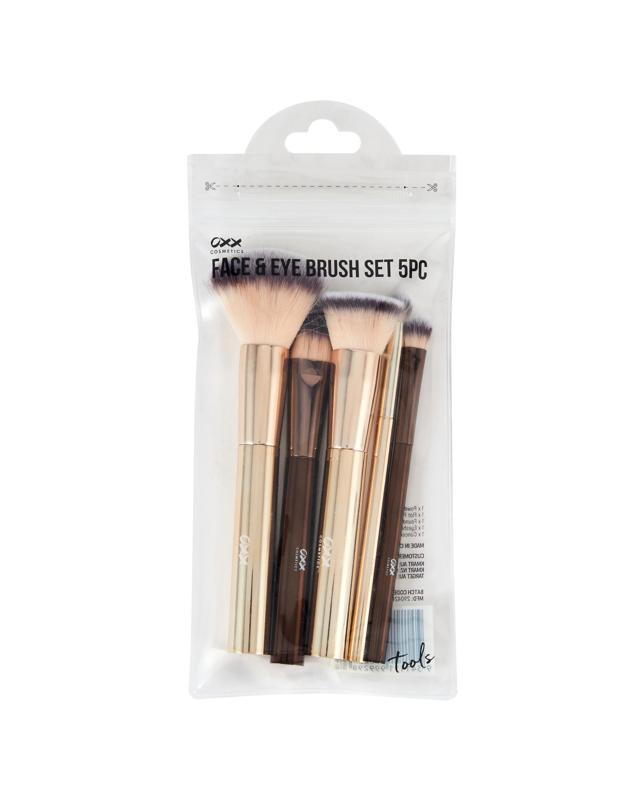 OXX Cosmetics 5 Piece Face and Eye Brush