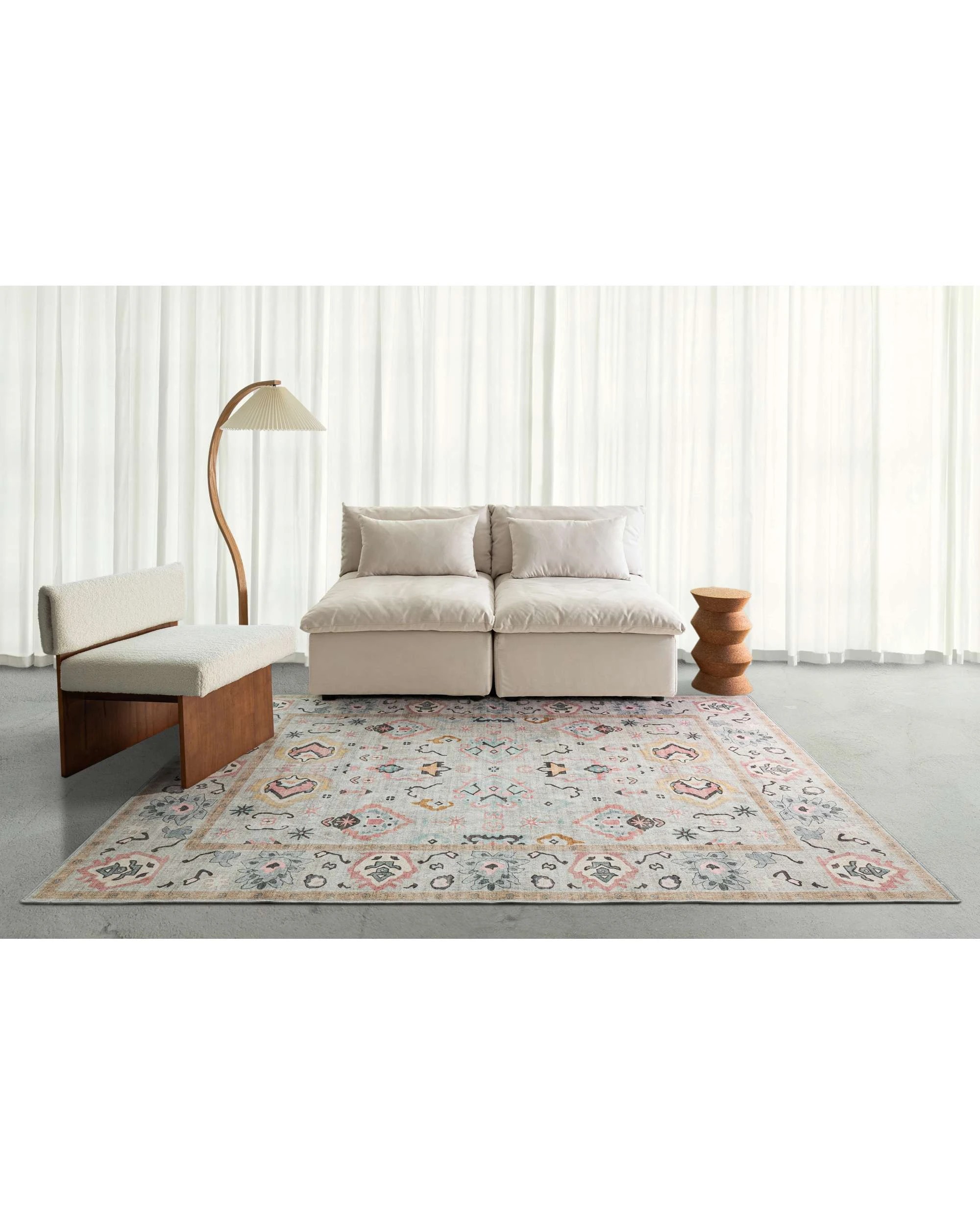 2 Loopsie Milolii Multi-Colour Washable Rug-400cm x 300cm - Grey, 2 of 8