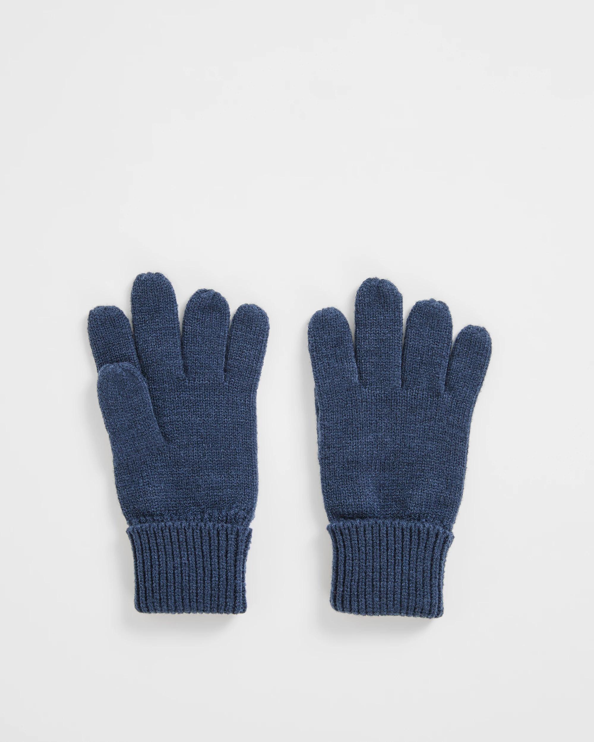 1 Target Kids Essential Rib Knit Gloves NAVY, 1 of 1