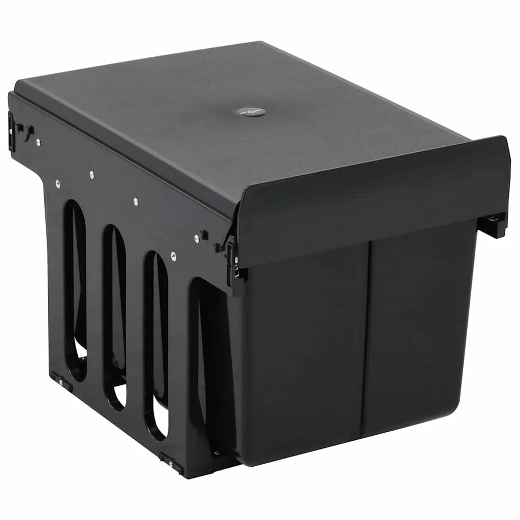 2 Vidaxl Garbage Can - Black, 2 of 7