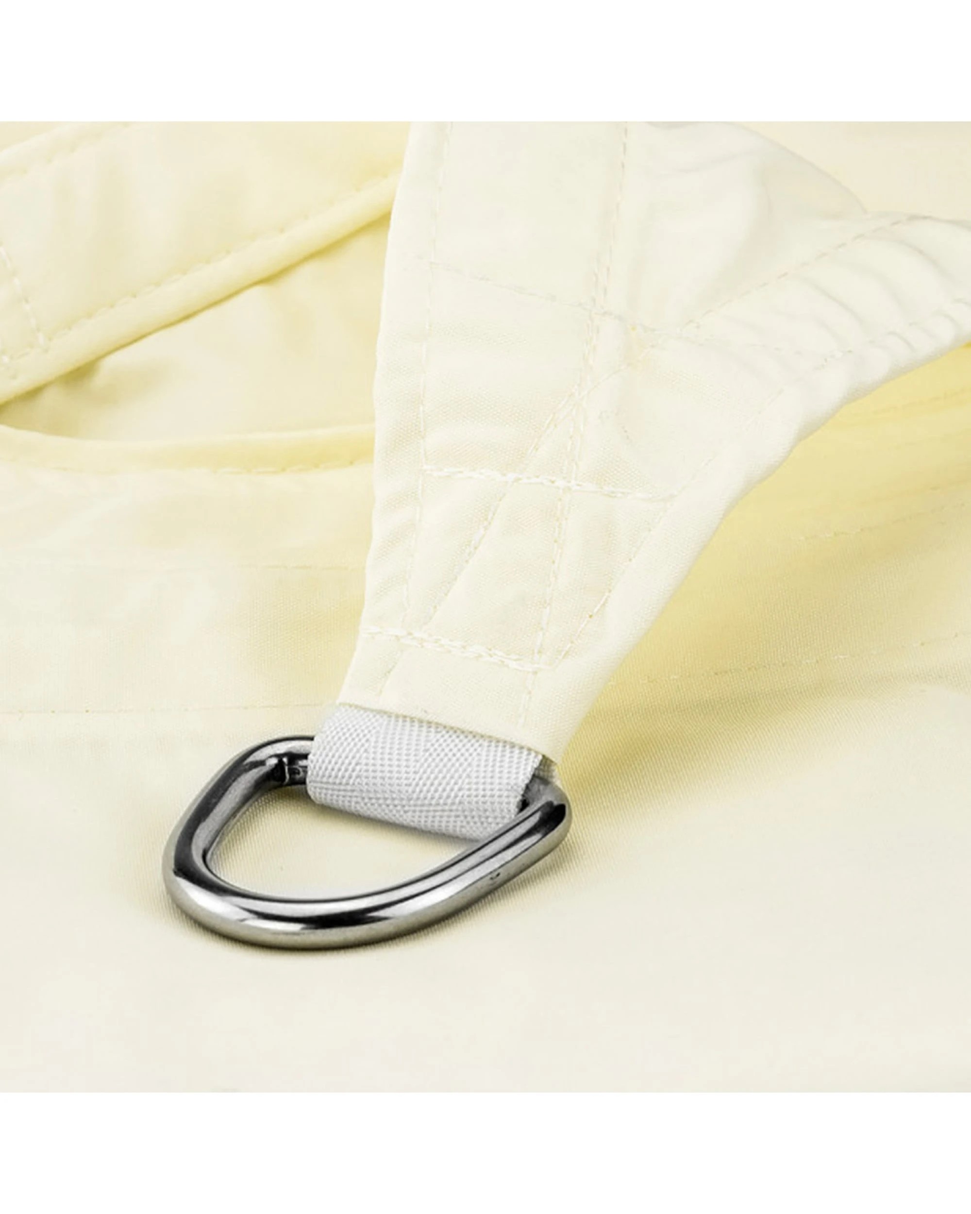 5 Wallaroo 4 x 4m Waterproof 160GSM Outdoor Sun Shade Sail Canopy Cream Square - Plain, 5 of 5