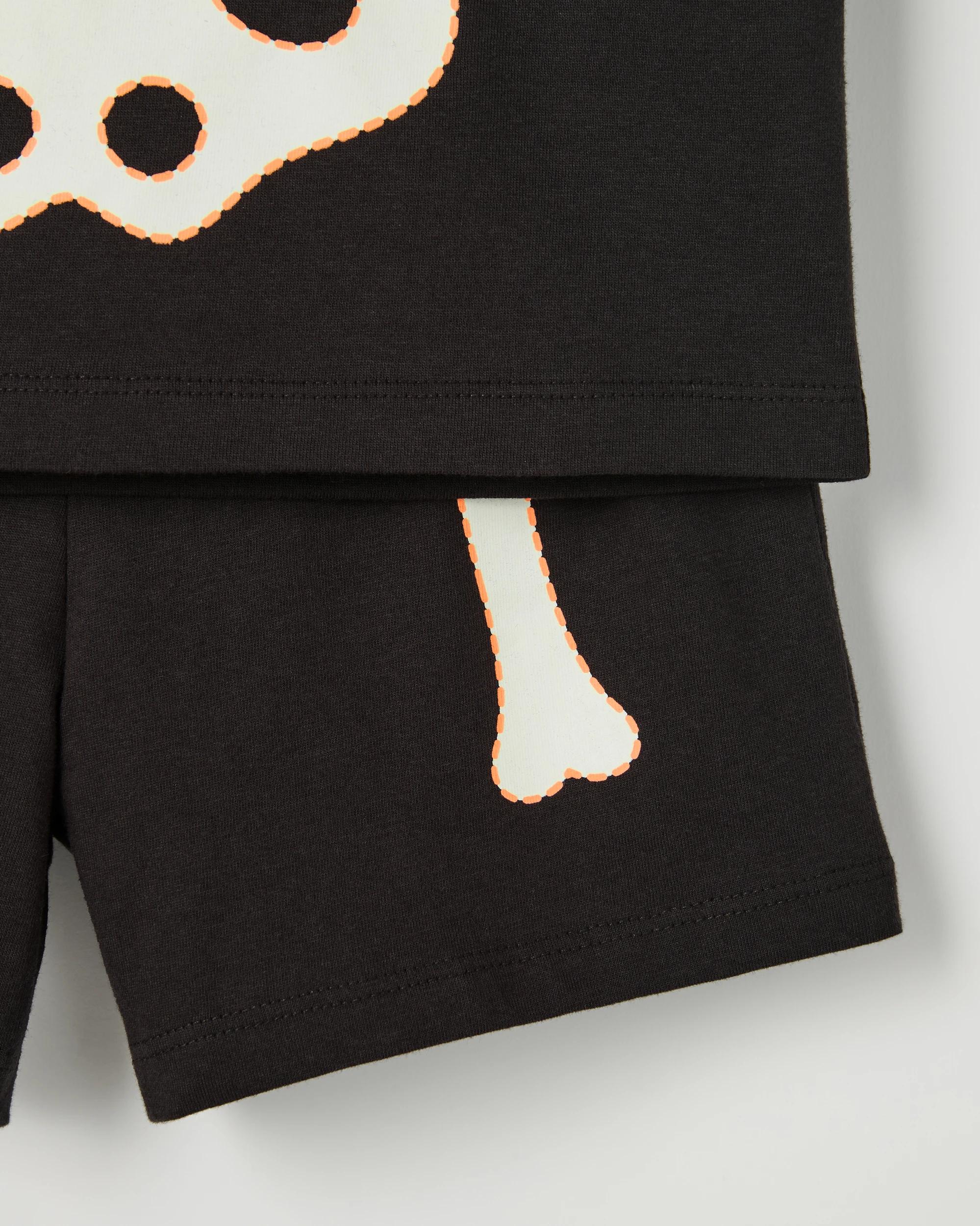 10 Target Kids Sibling Matching Organic Cotton Younger Kids Pyjama Set BLACK SKELETON, 10 of 10