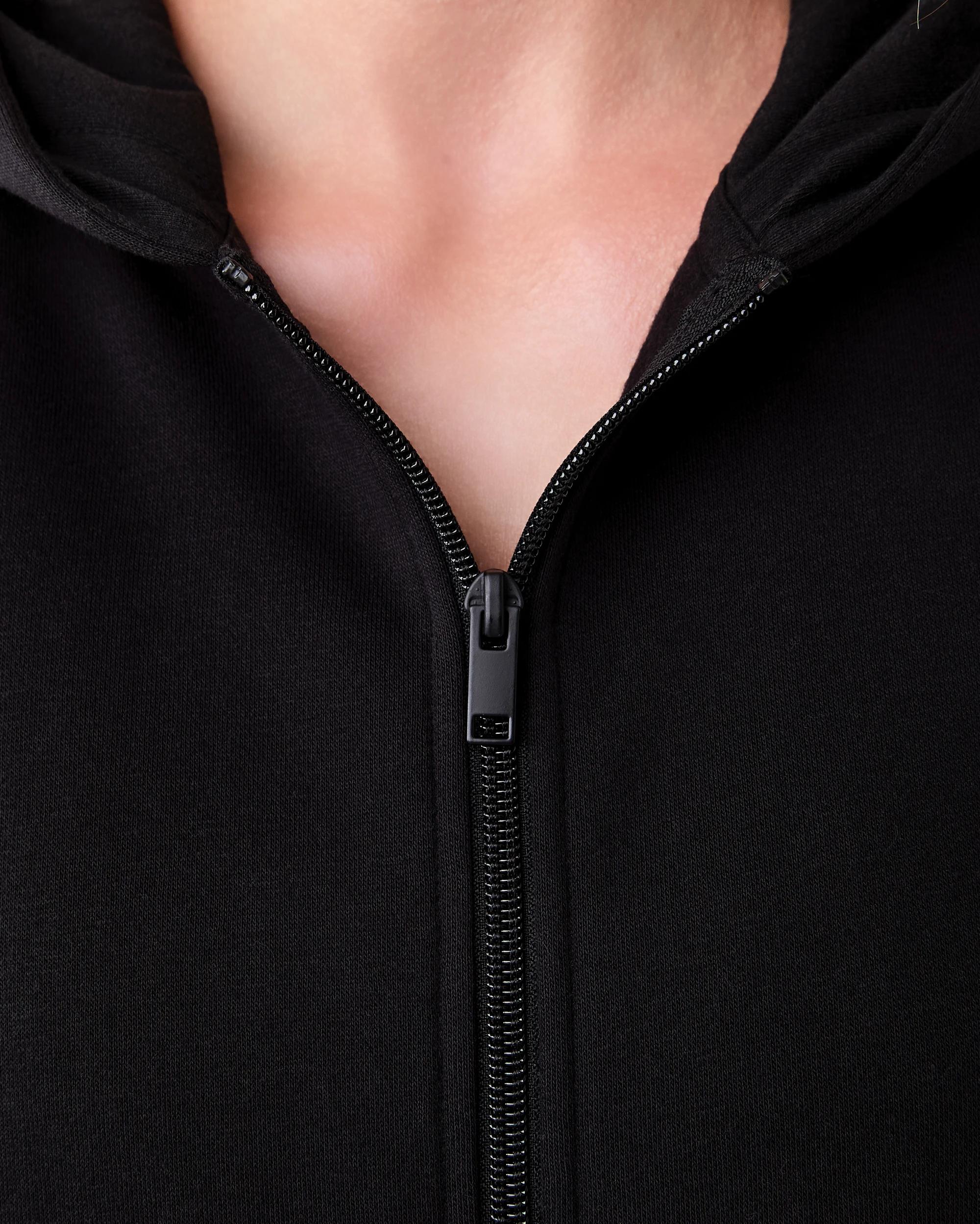 6 Active Womens Essential Zip Through Hoodie Black, 6 of 9