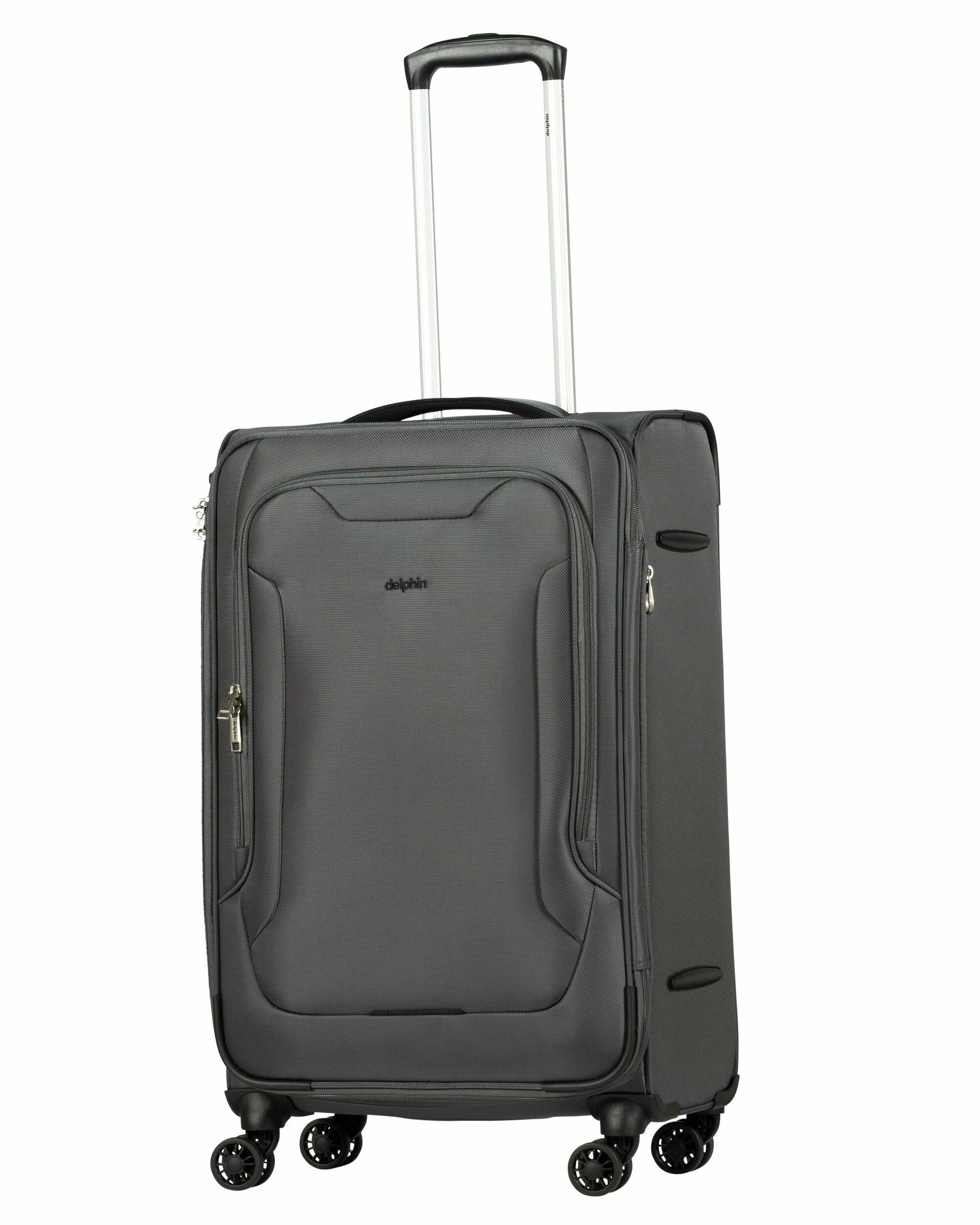 3 Delphin Caspian 2 Softside Medium Spinner Suitcase - 73cm - Grey, 3 of 5