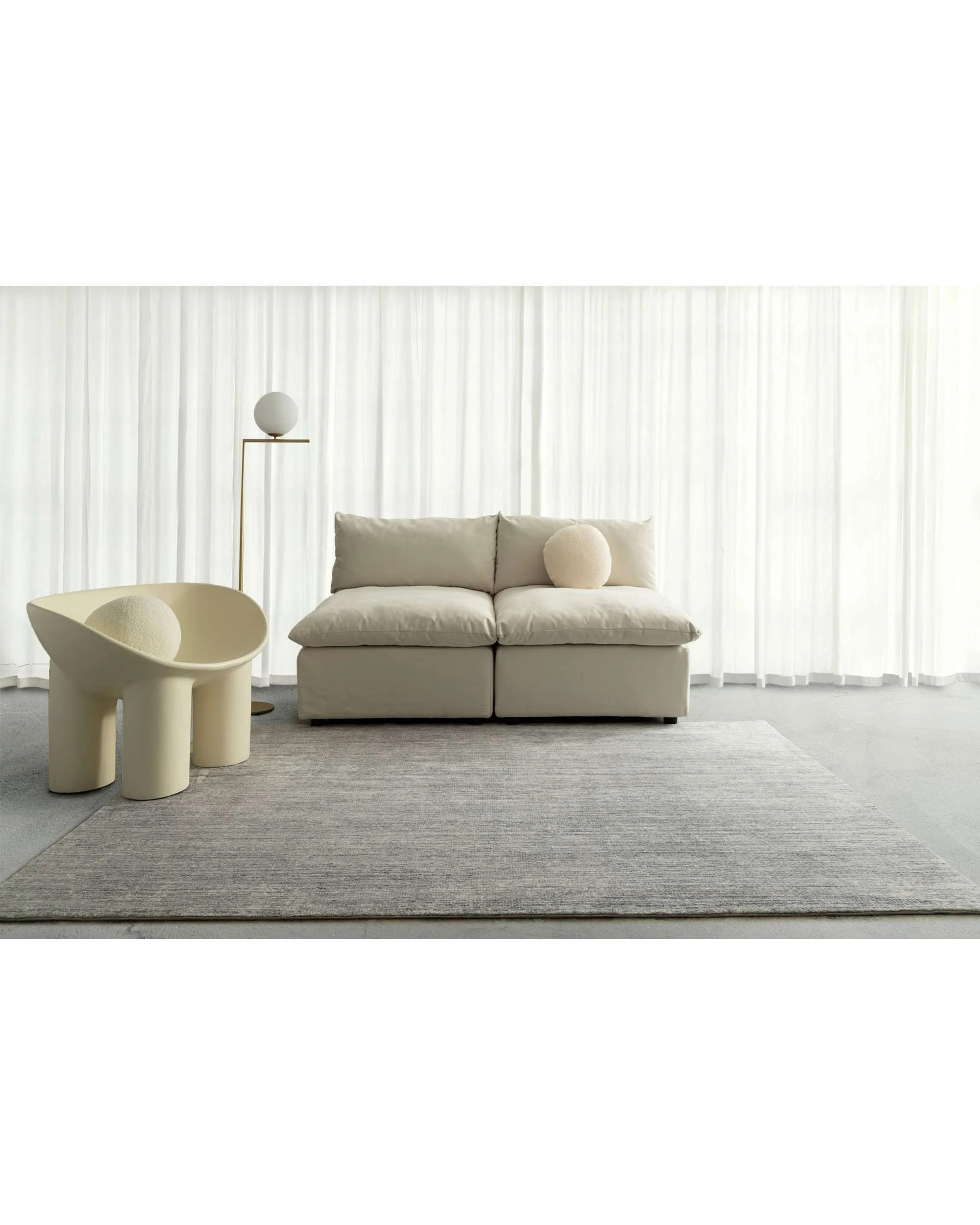 2 Loopsie Tomi Distressed Washable Rug-290cm x 200cm - Grey, 2 of 7