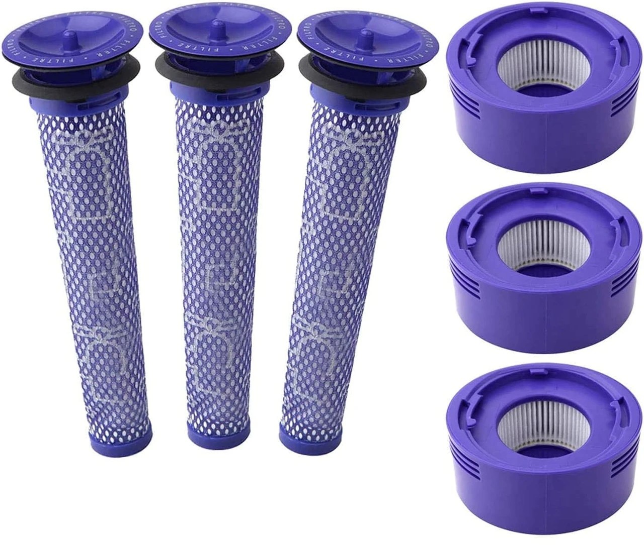 1 Hygieia 3 Filter Kit For Dyson V7 & V8 Vacuum Cleaners - Purple, 1 of 4