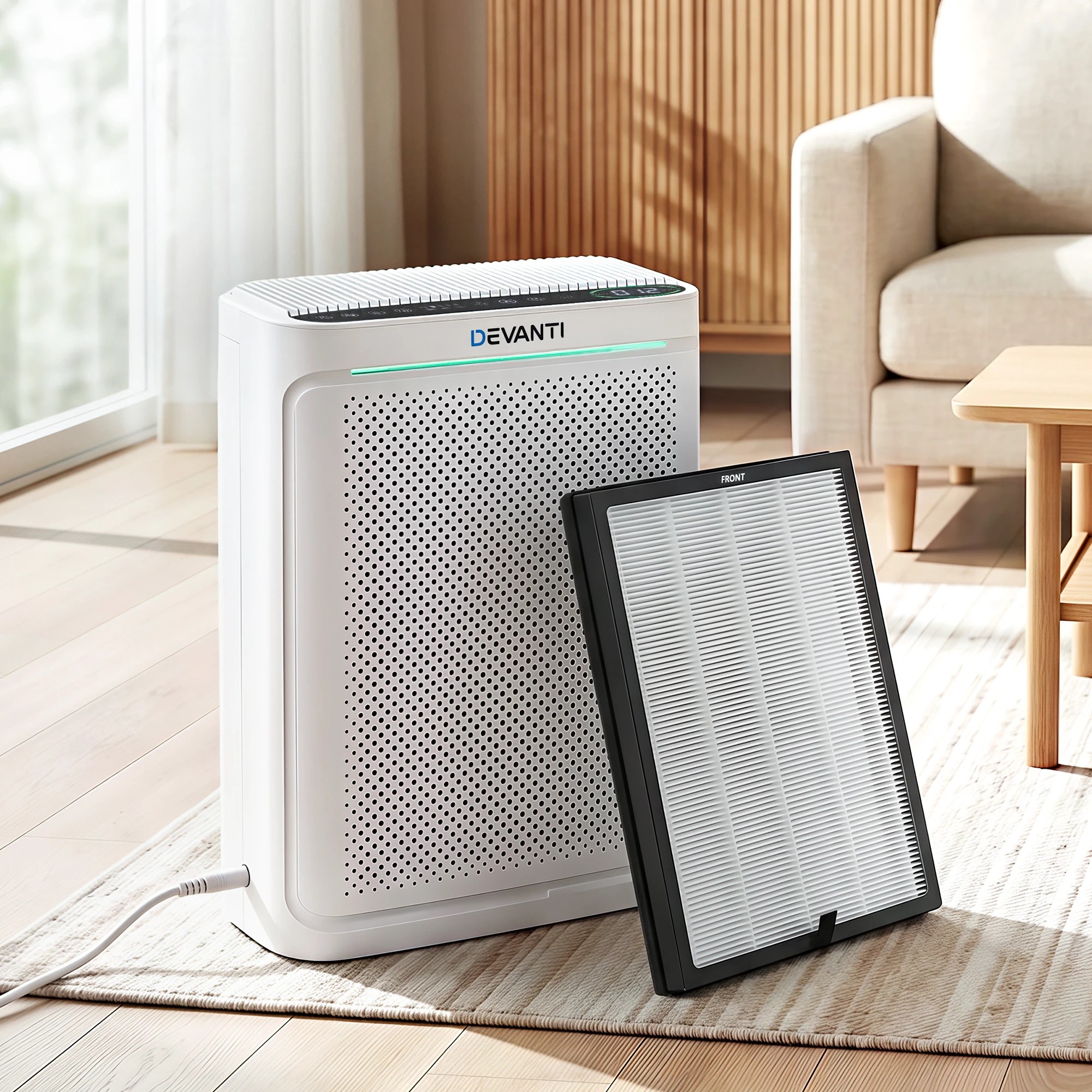 2 Devanti Air Purifier With Spare Filter - Multi, 2 of 9