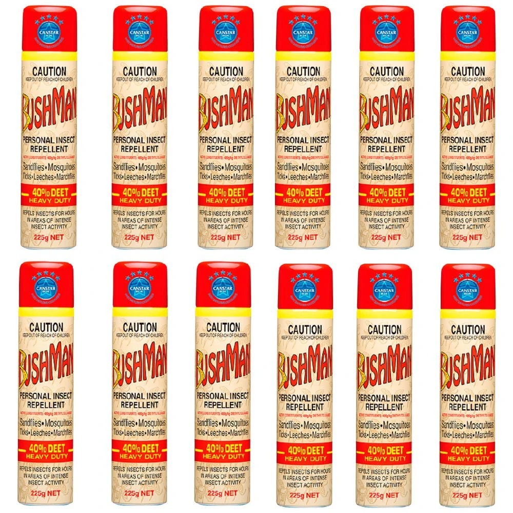 1 Bushman Ultra Insect Repellent Aerosol 225 12 Pack, 1 of 1
