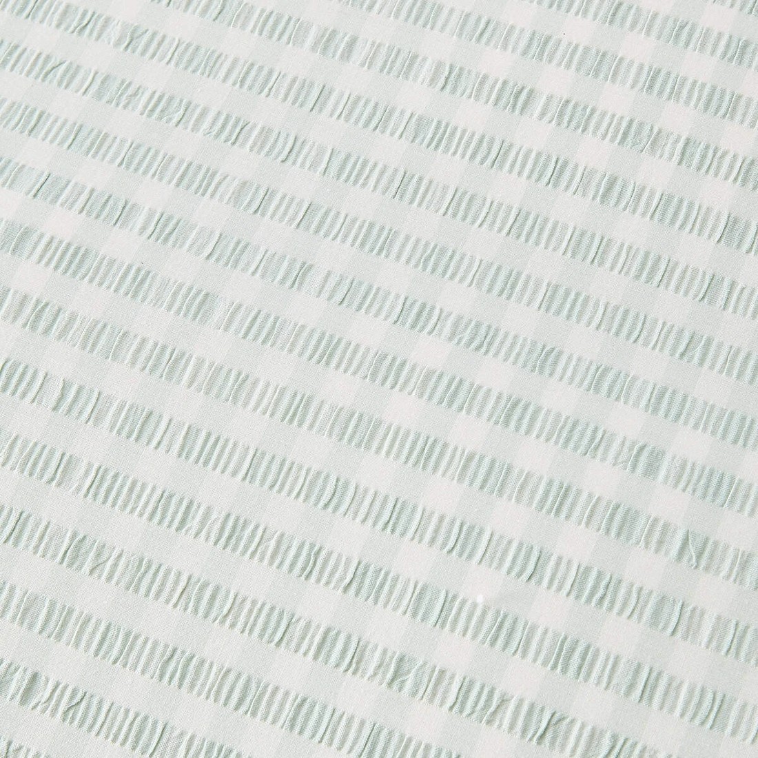 4 Gingham Ruffle Cotton Quilt Cover Set - King Bed, Sage, 4 of 6