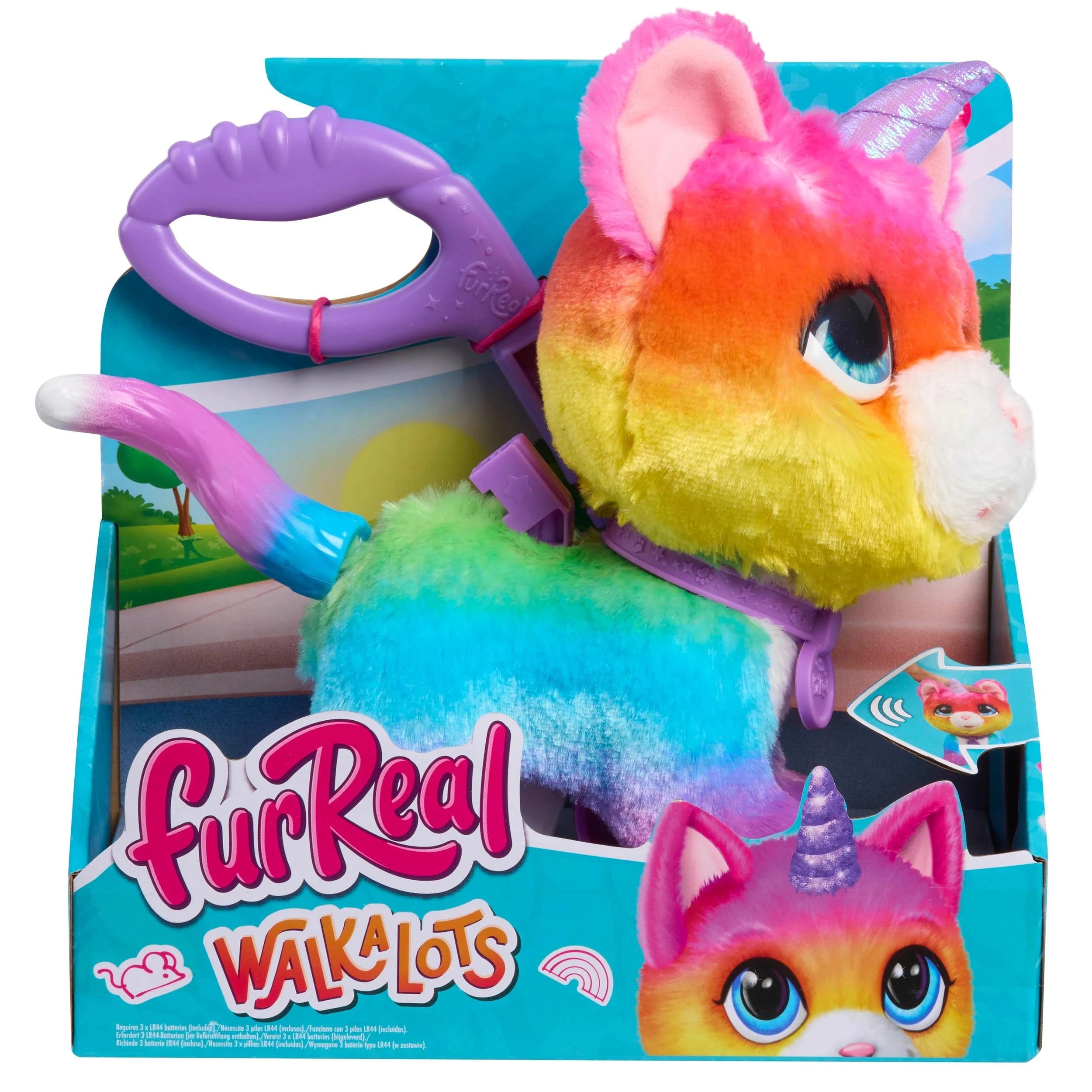1 Furreal Walk - A - Lots Big Wags Unicorn Cat Toy - Multi, 1 of 6