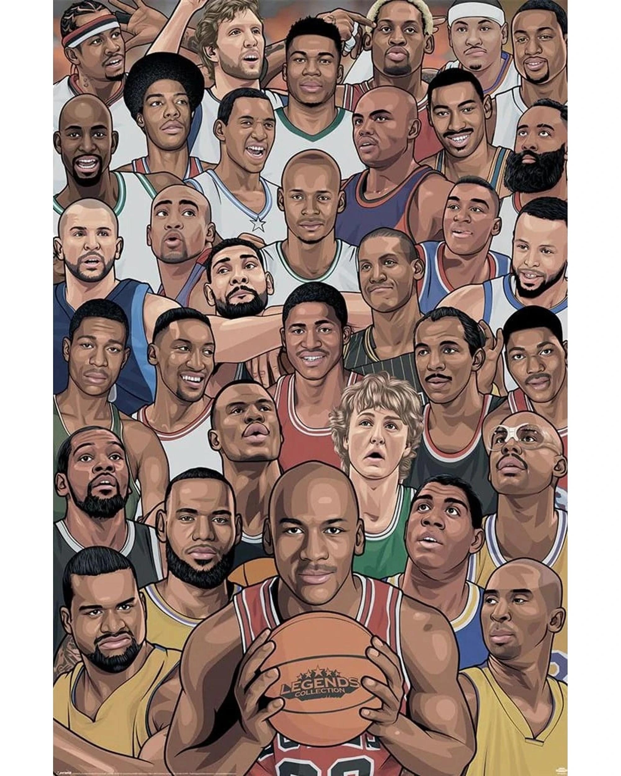 1 NBA Legends Basketballs Greatest Players Poster, 1 of 1
