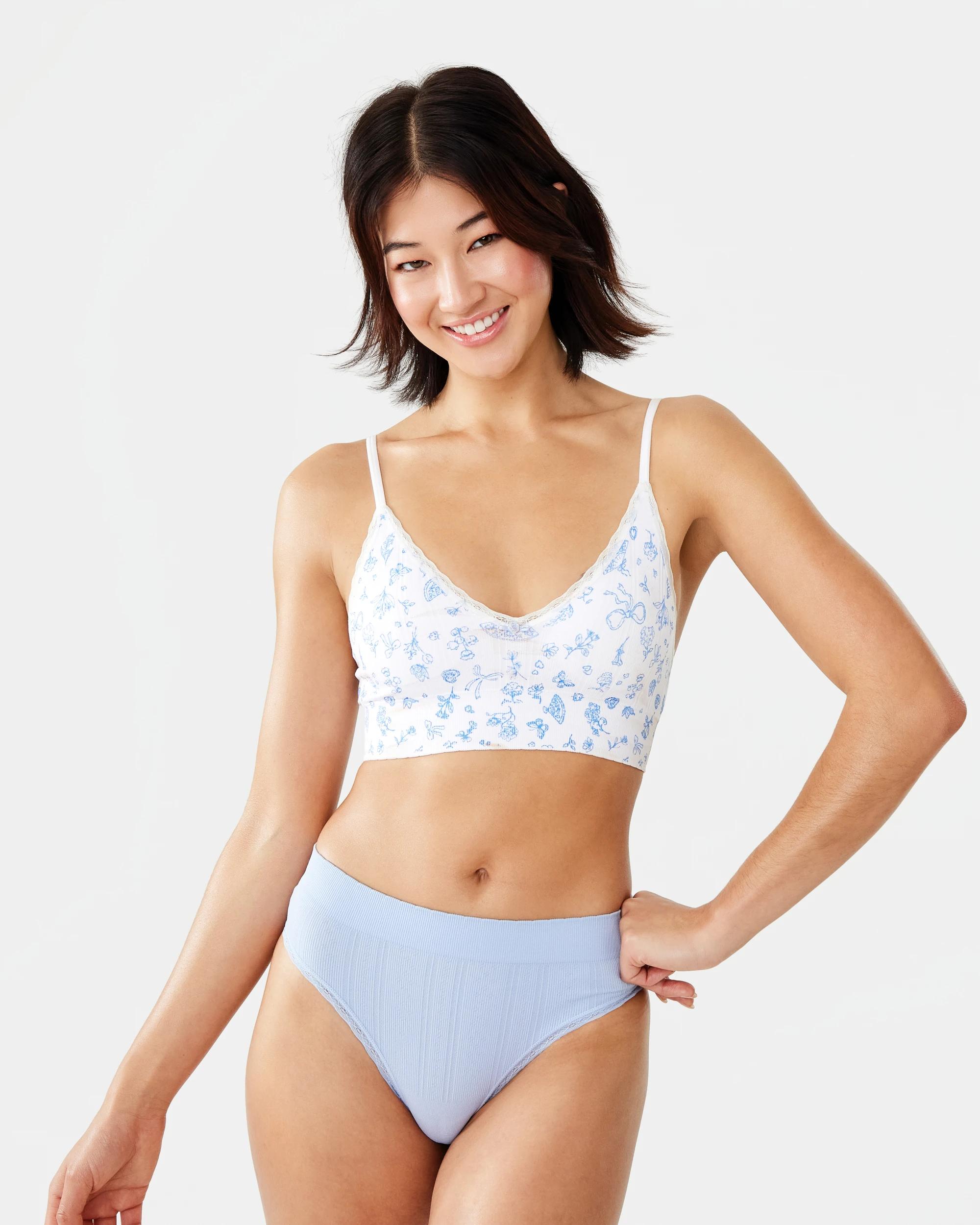 9 3 Pack Seamfree Rib Bikini Briefs Cottage, 9 of 10